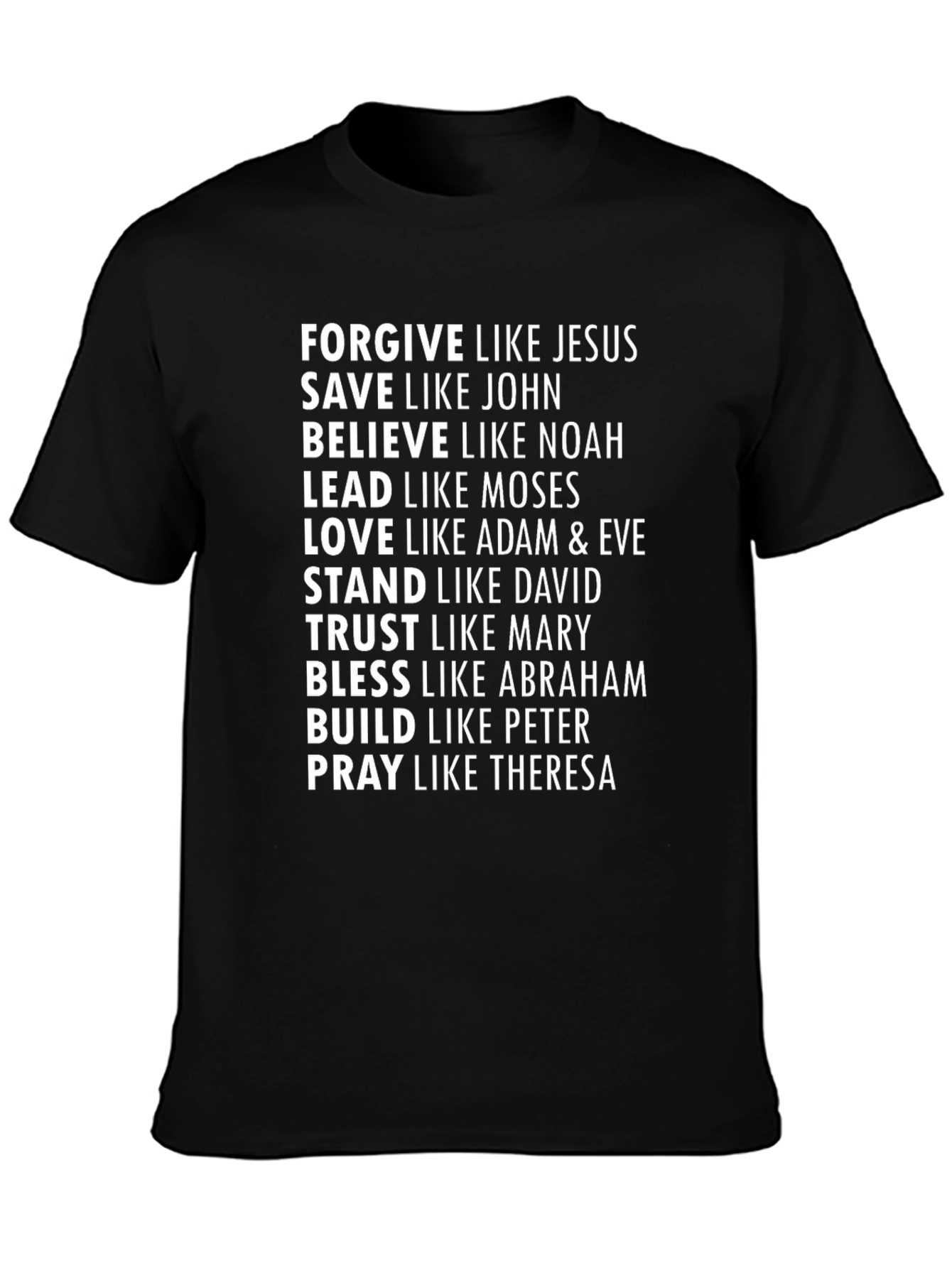 Inspirational Christian Black T-Shirt