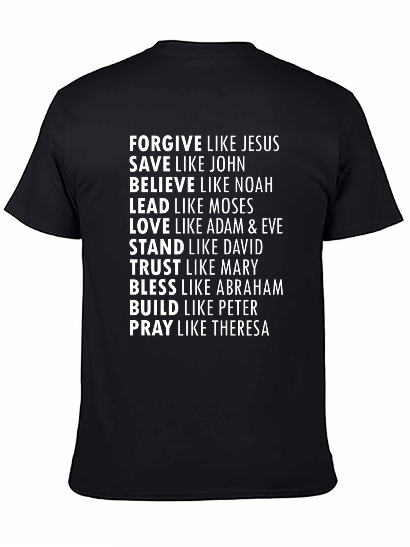Inspirational Christian Black T-Shirt
