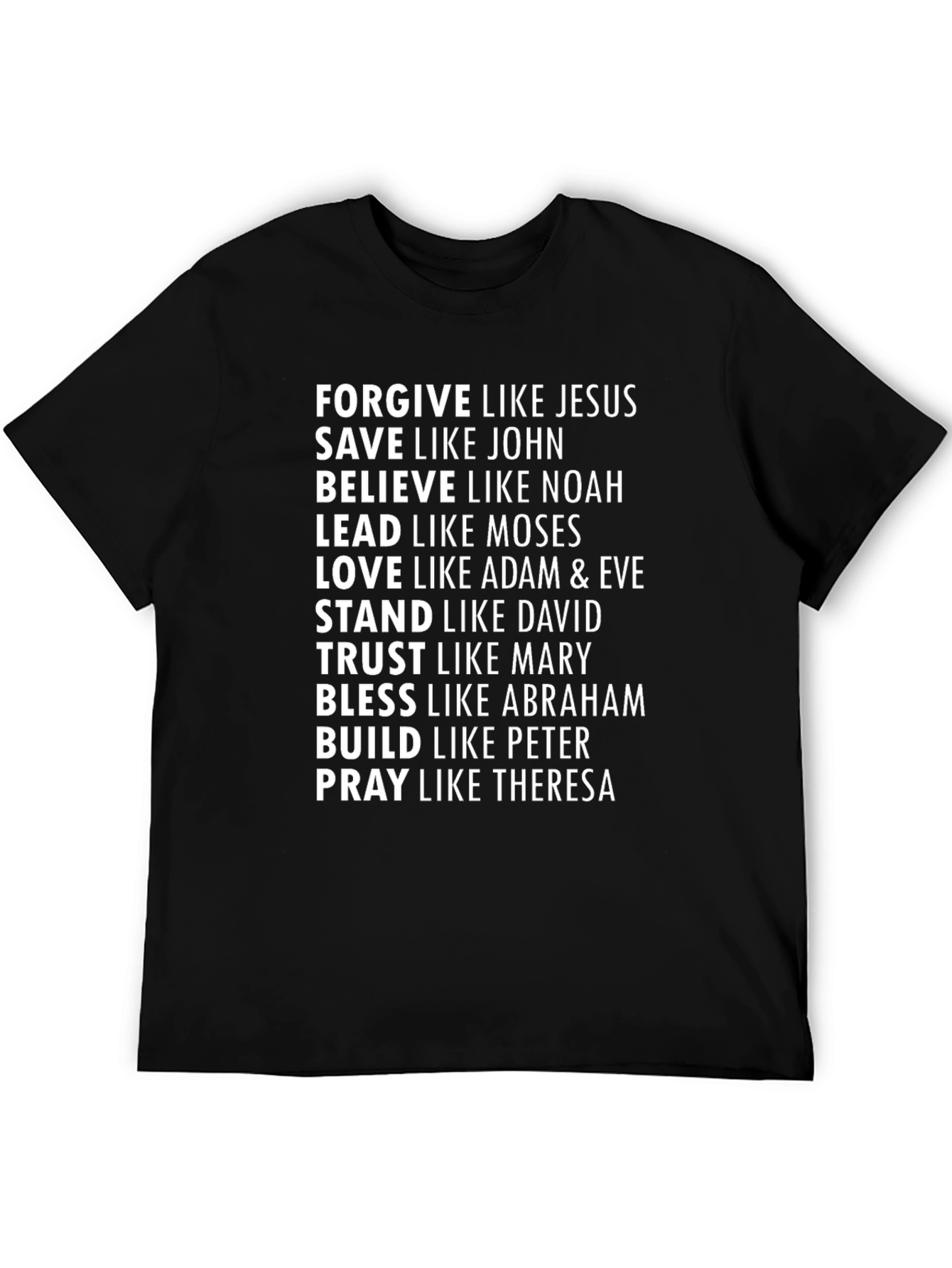 Inspirational Christian Black T-Shirt