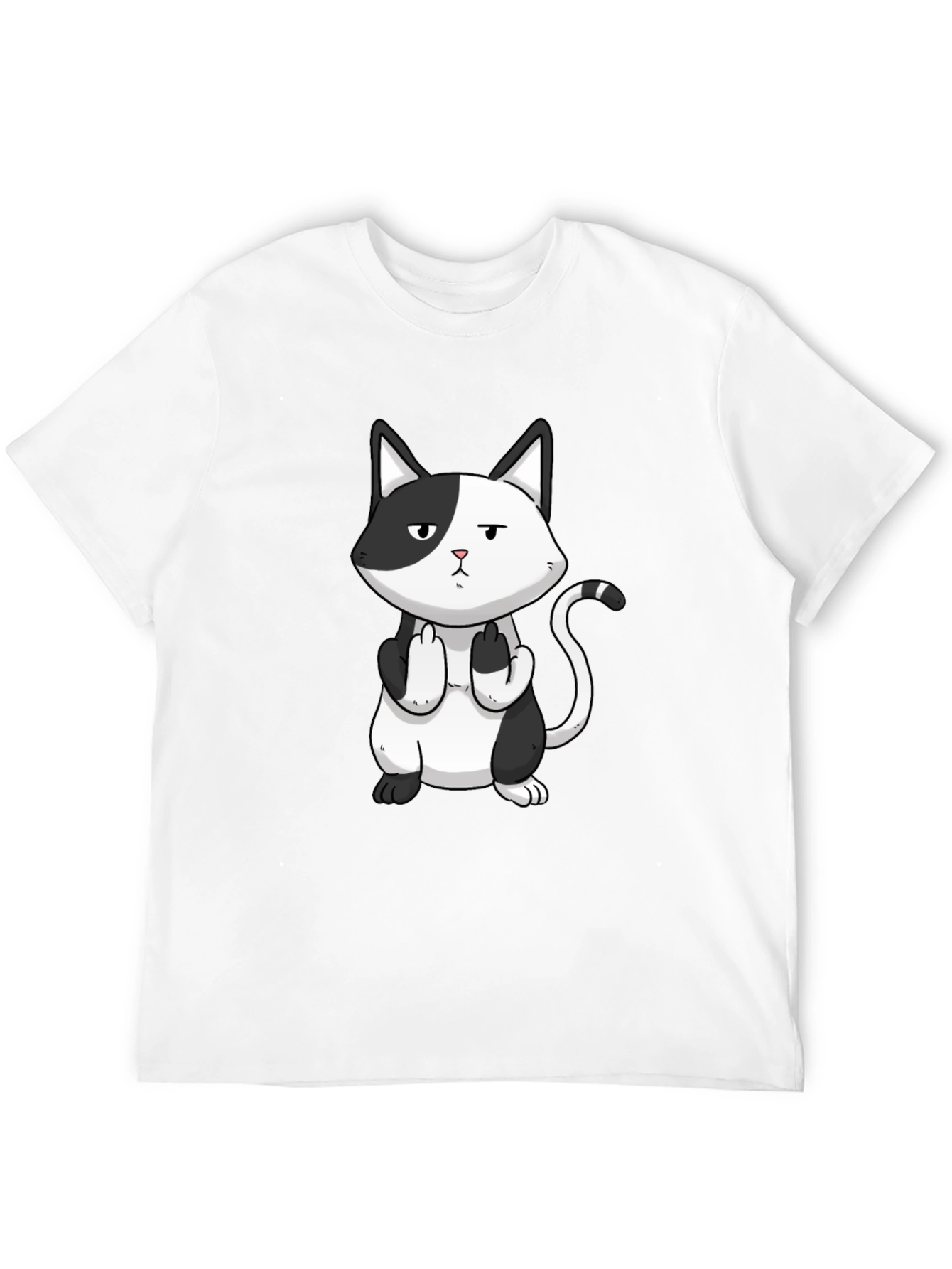 Rude Cat Graphic T-Shirt - Black Humor Tee
