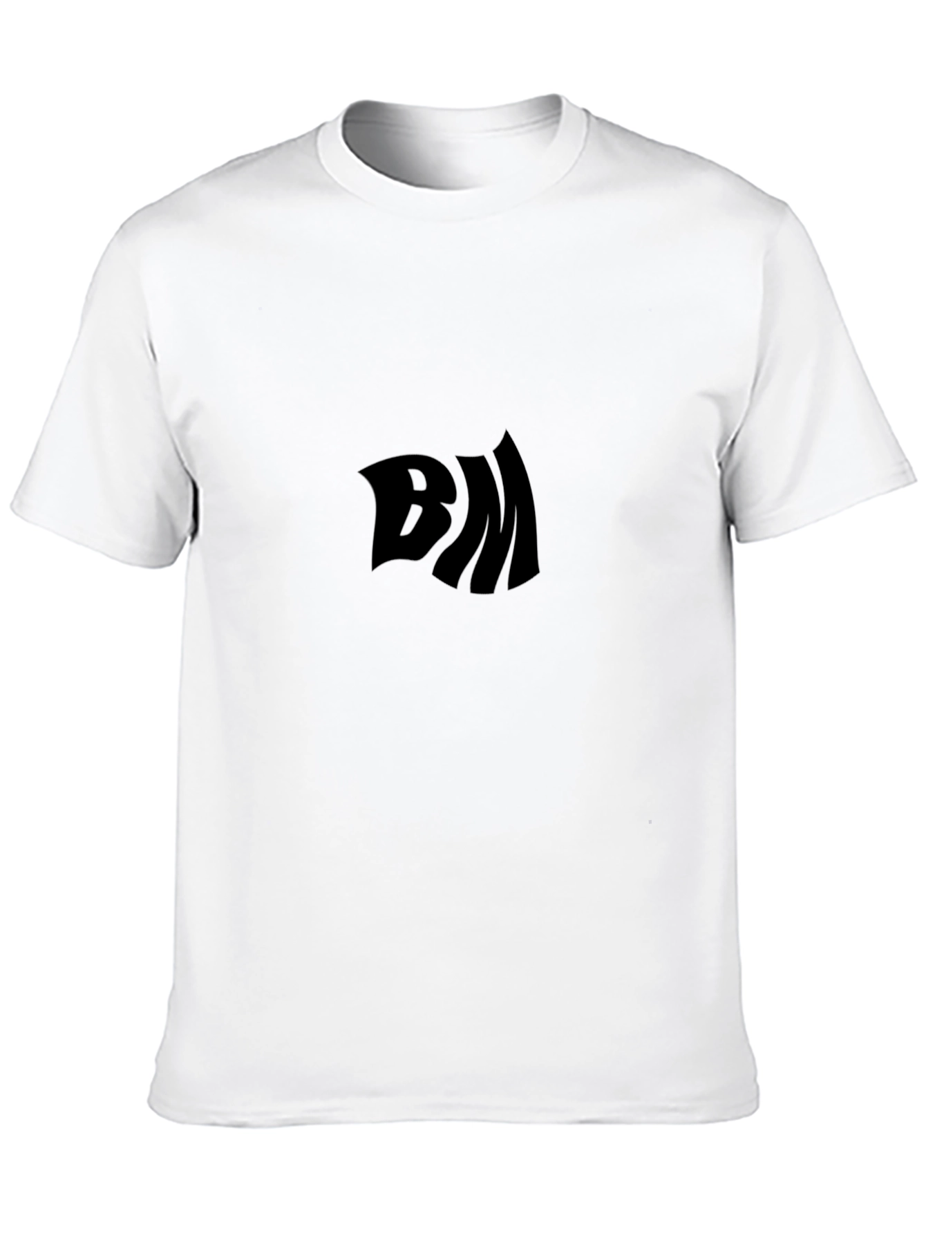 Black T-Shirt with Distorted BM Logo