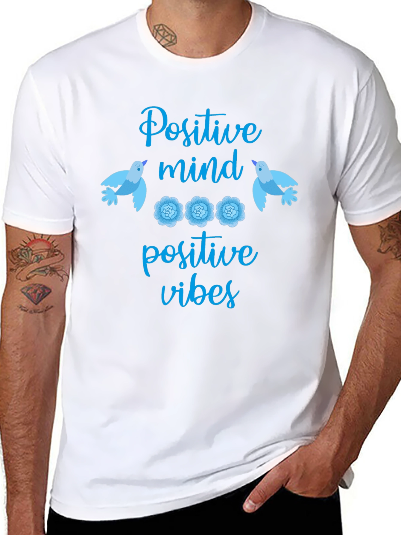 Positive Mind Positive Vibes Graphic T-Shirt