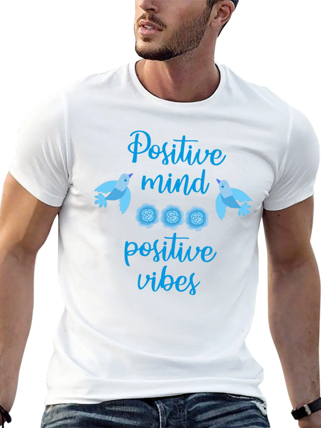 Positive Mind Positive Vibes Graphic T-Shirt