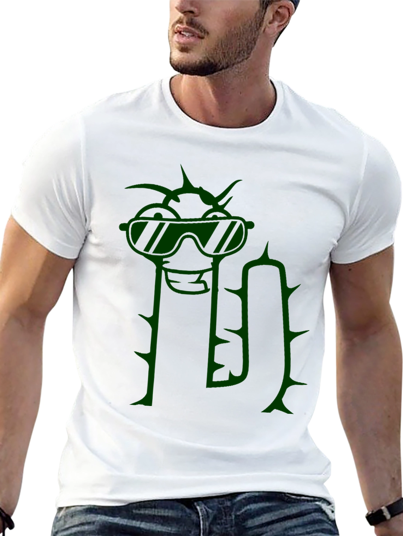 Cool Cactus Graphic Tee - Mens Black T-Shirt