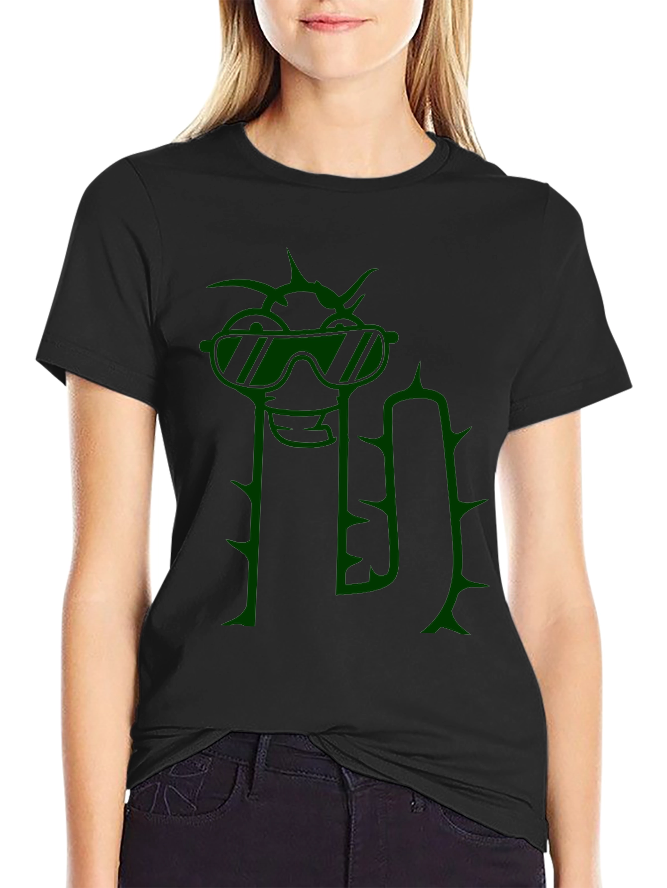Cool Cactus Graphic Tee - Mens Black T-Shirt