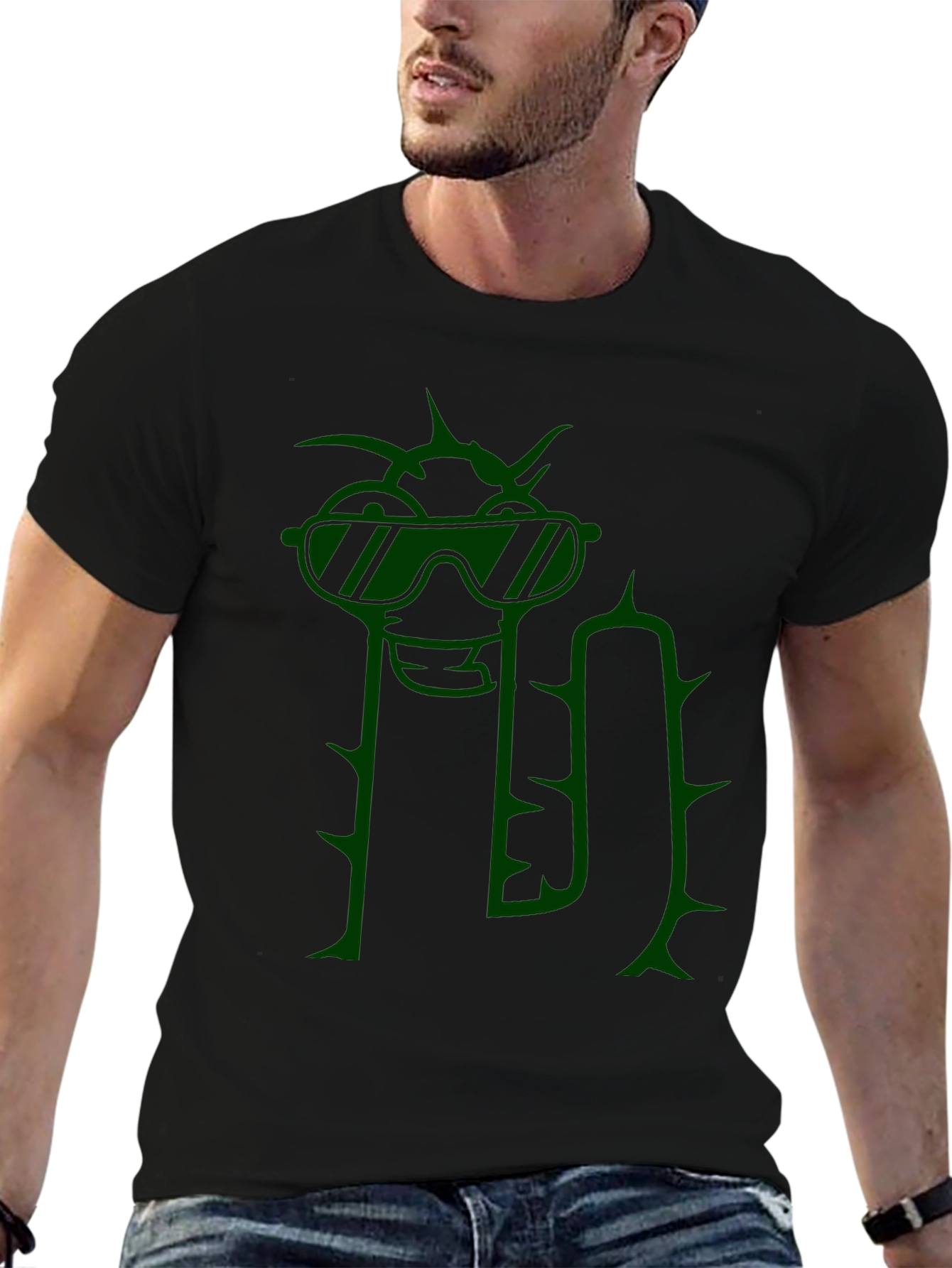 Cool Cactus Graphic Tee - Mens Black T-Shirt
