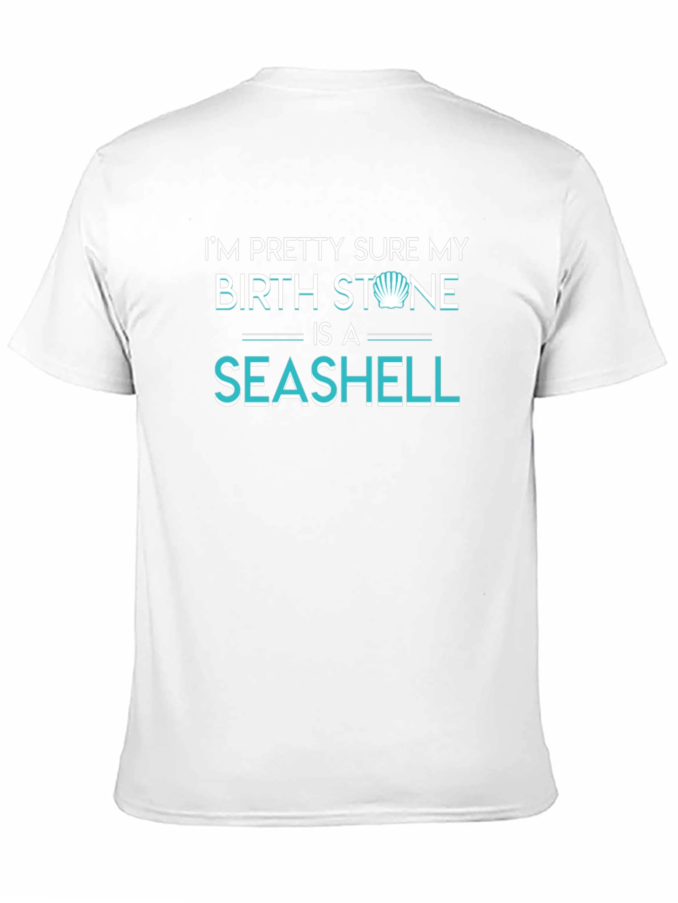 Seashell Birthstone Graphic Tee - Unisex Black T-Shirt