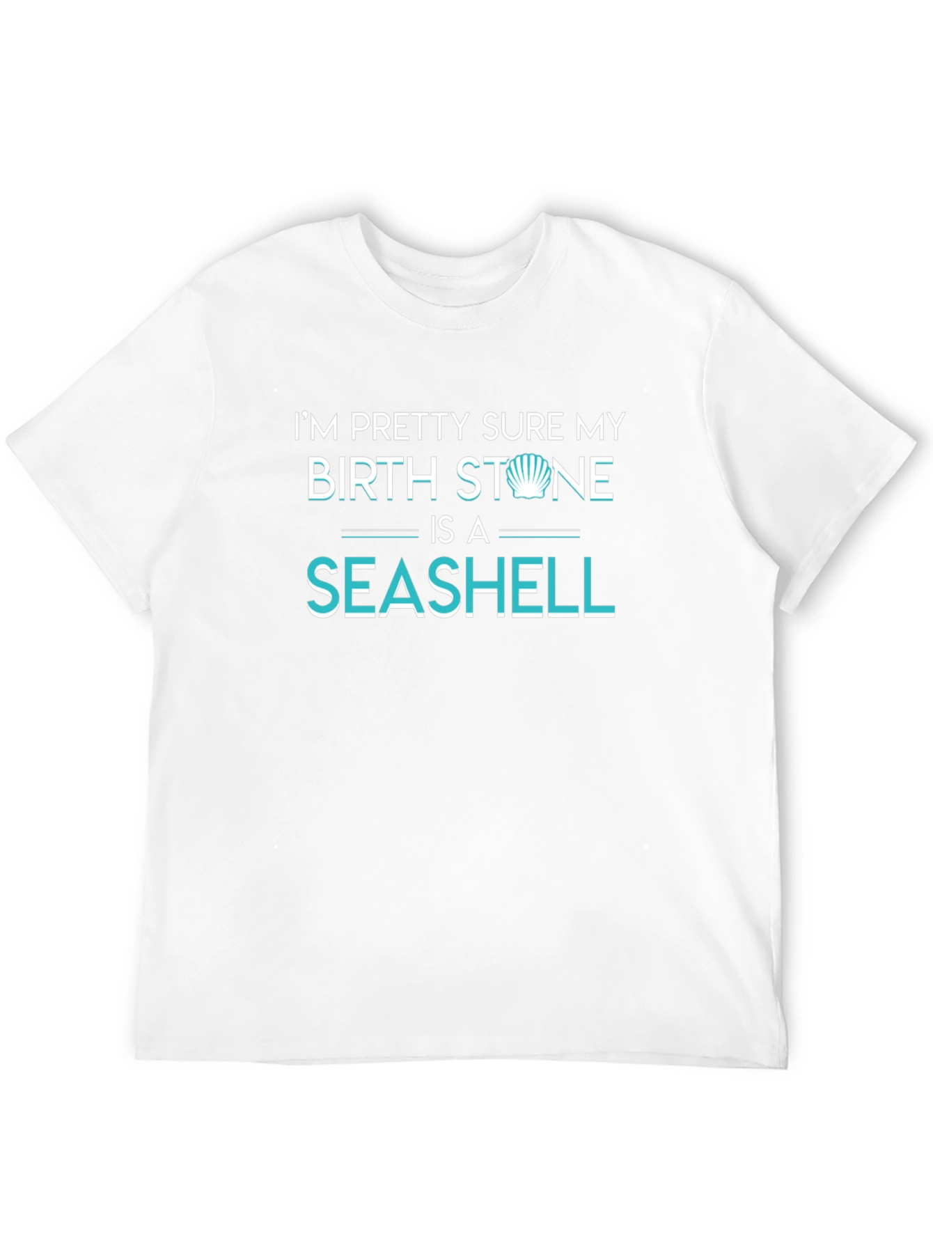Seashell Birthstone Graphic Tee - Unisex Black T-Shirt