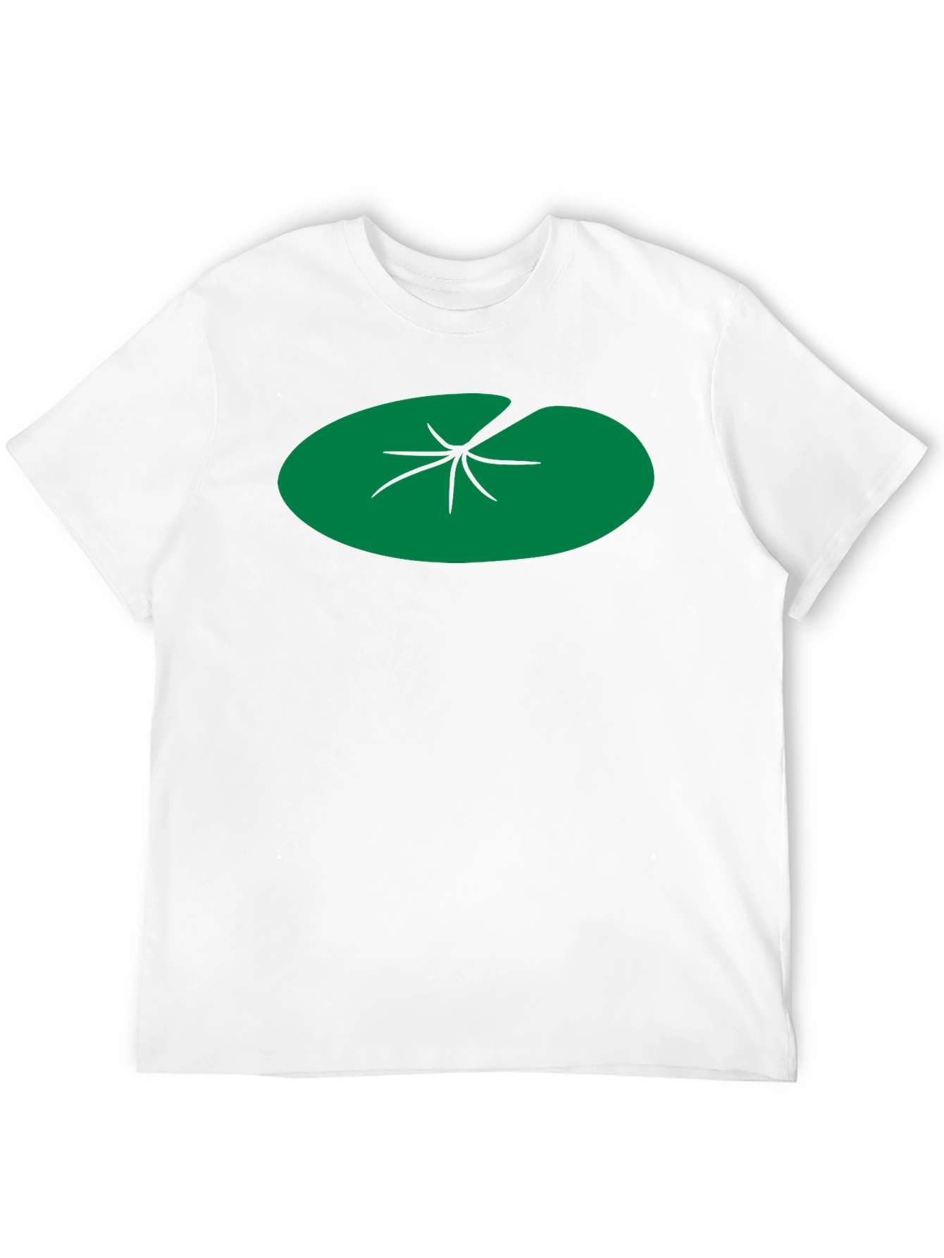 Lily Pad Graphic Tee - Black Cotton T-Shirt