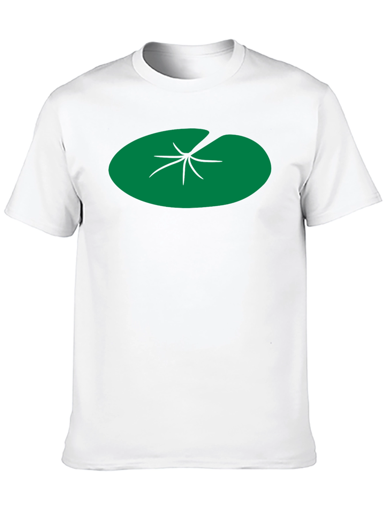 Lily Pad Graphic Tee - Black Cotton T-Shirt