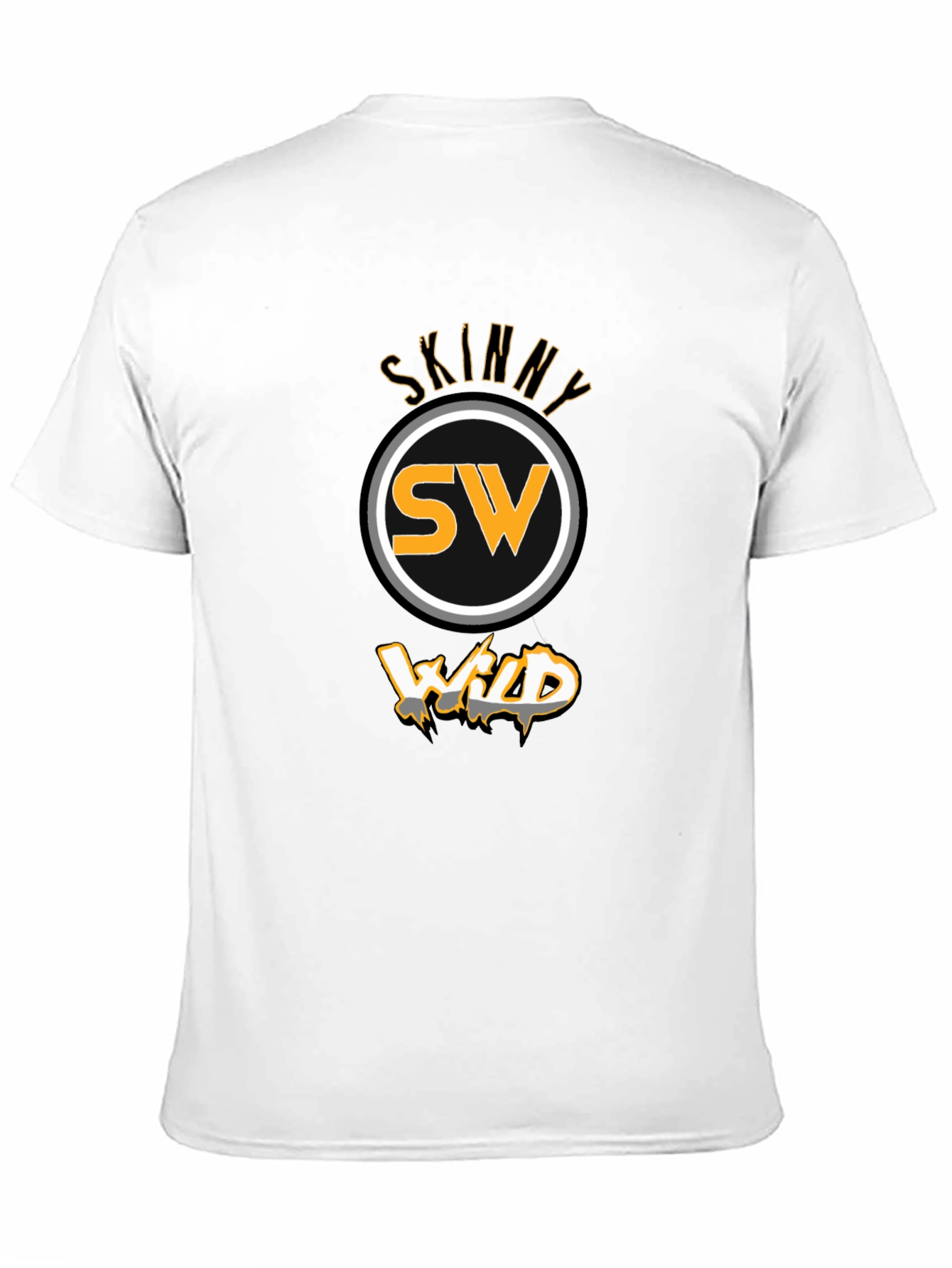 Skinny Wild Graphic T-Shirt - Black Crew Neck