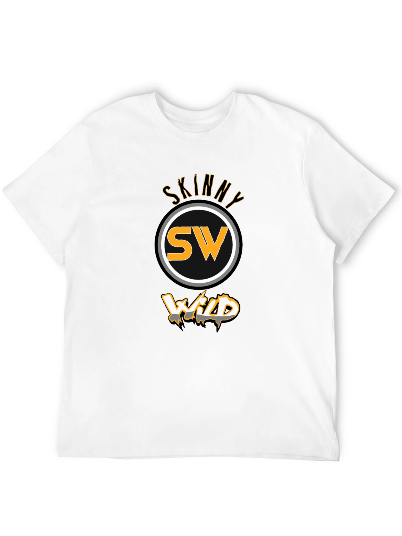 Skinny Wild Graphic T-Shirt - Black Crew Neck