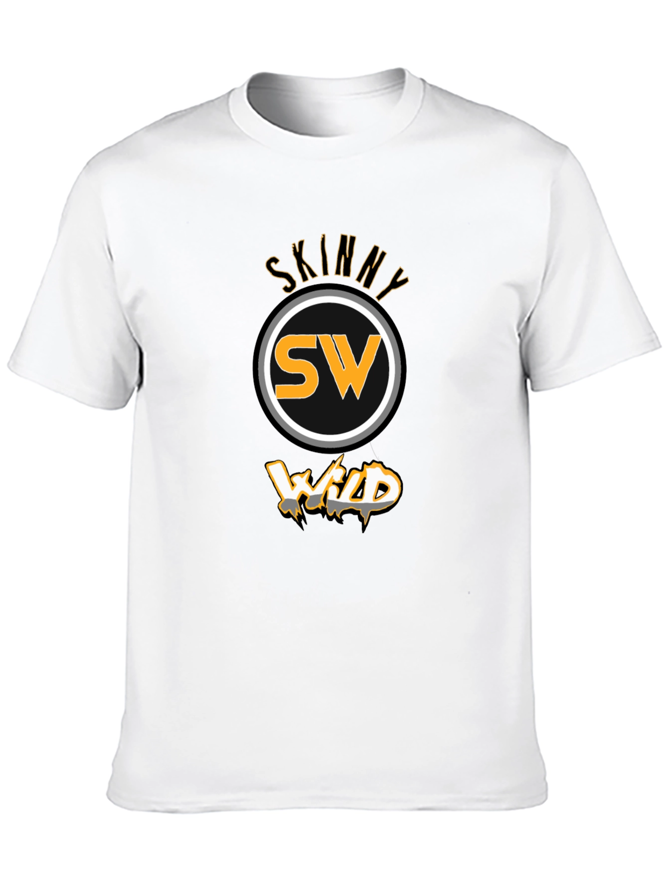 Skinny Wild Graphic T-Shirt - Black Crew Neck