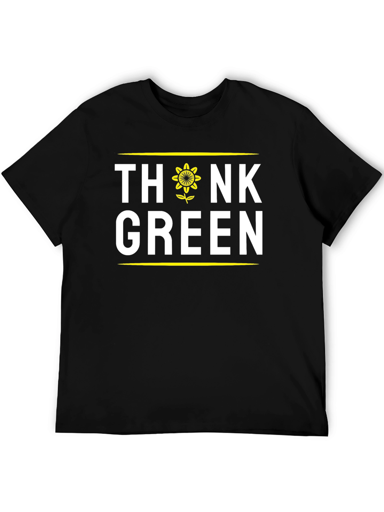 Think Green Sunflower Graphic T-Shirt