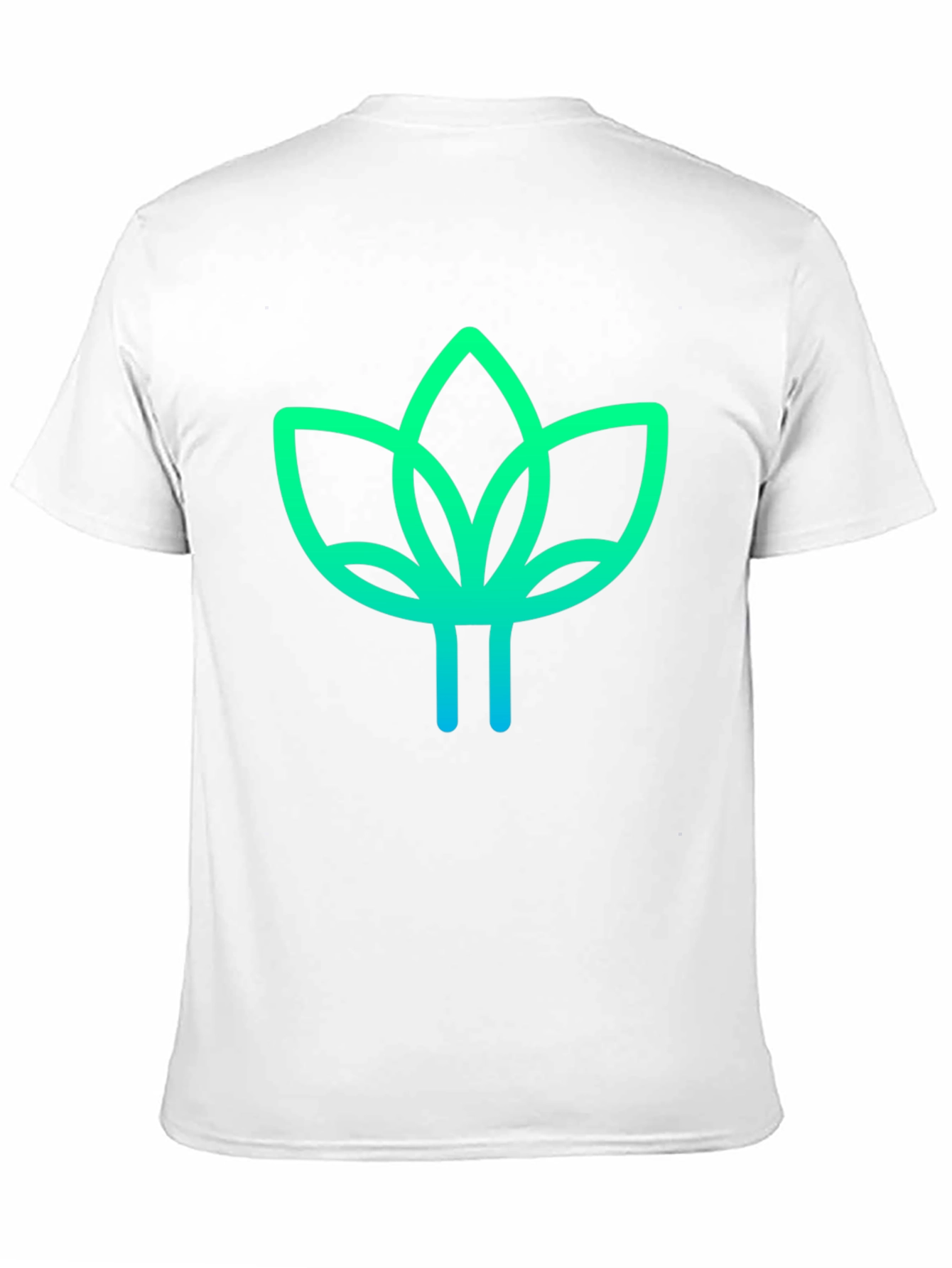 Modern Lotus Design Black T-Shirt