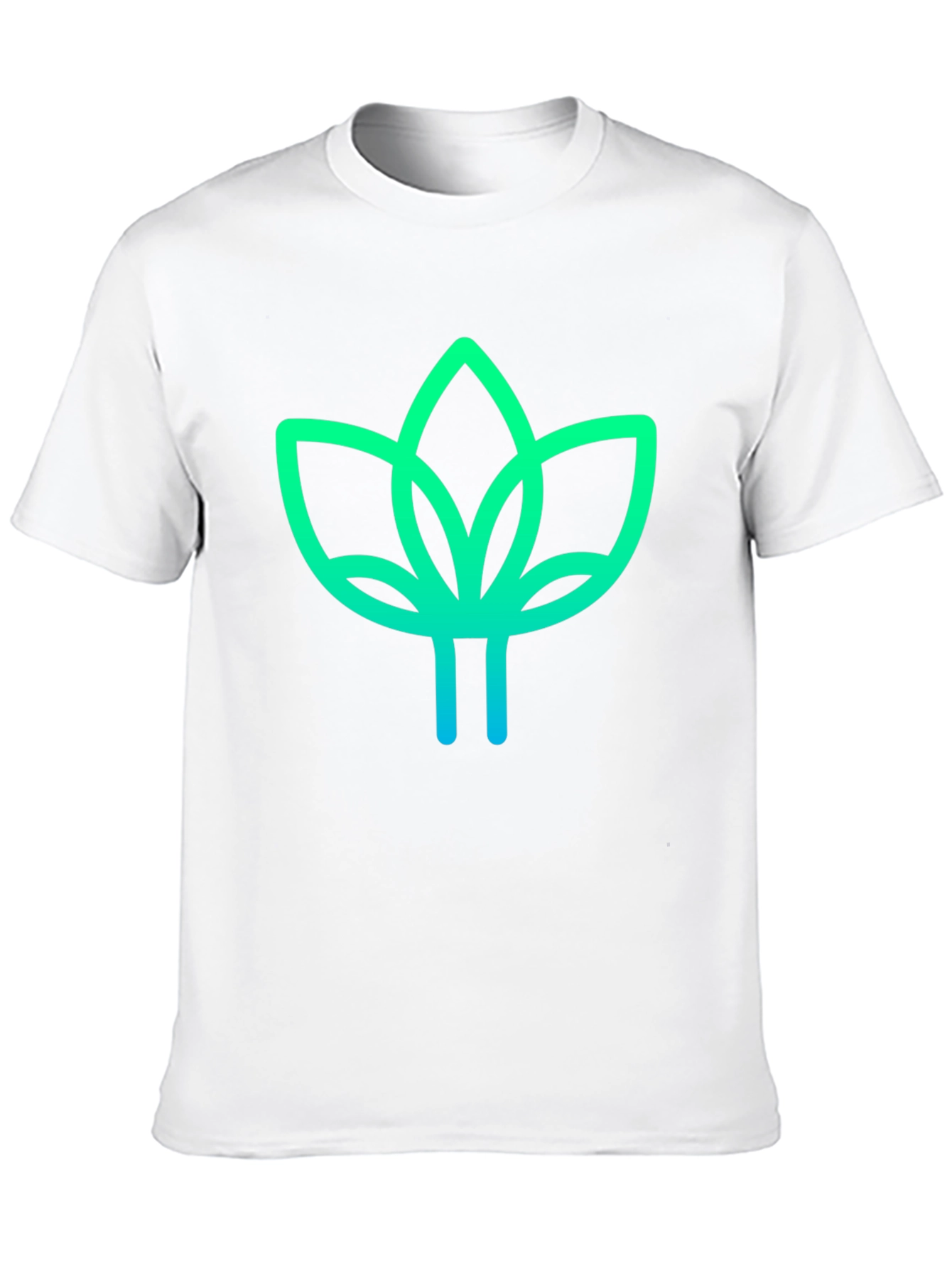 Modern Lotus Design Black T-Shirt