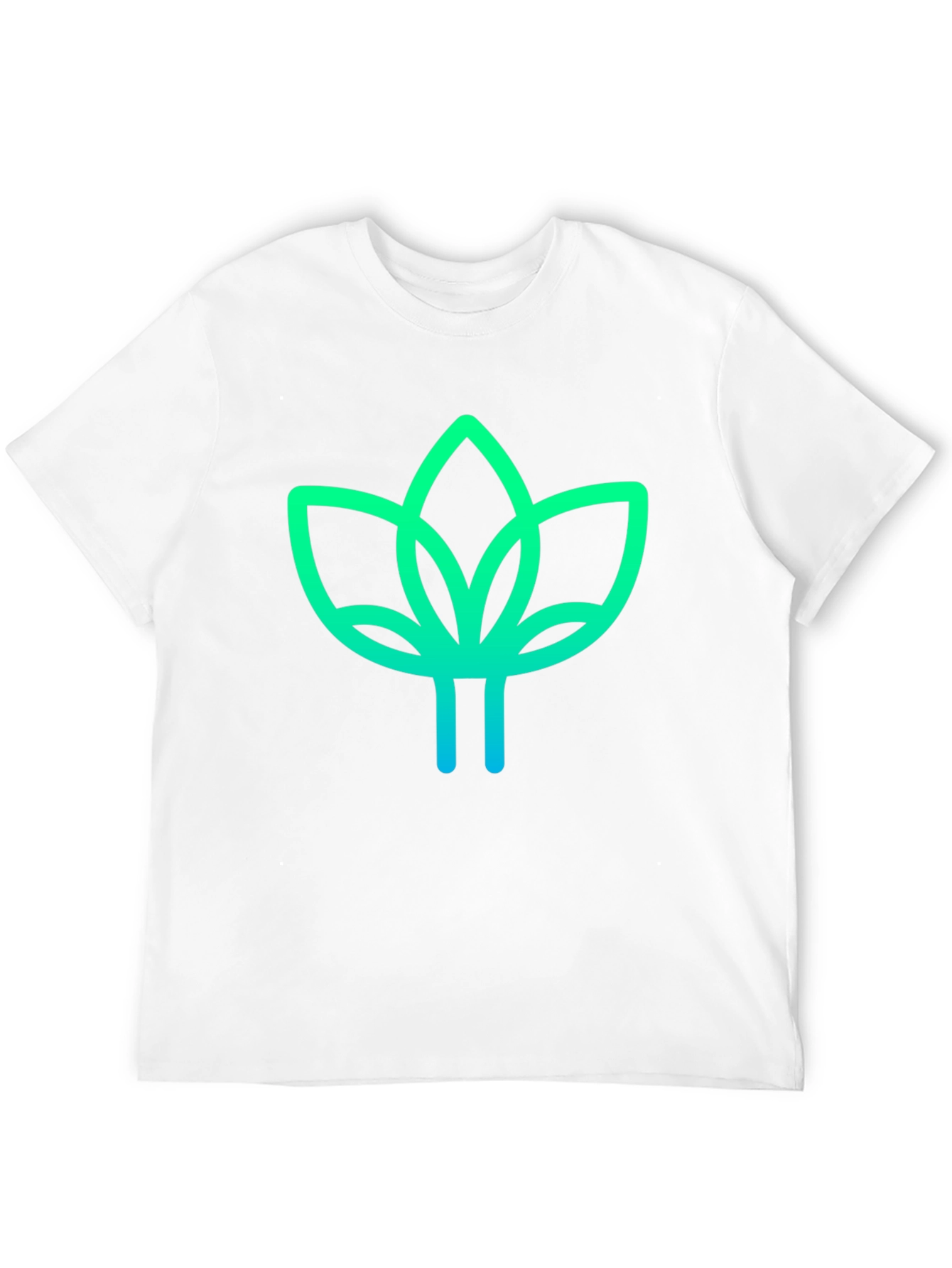 Modern Lotus Design Black T-Shirt