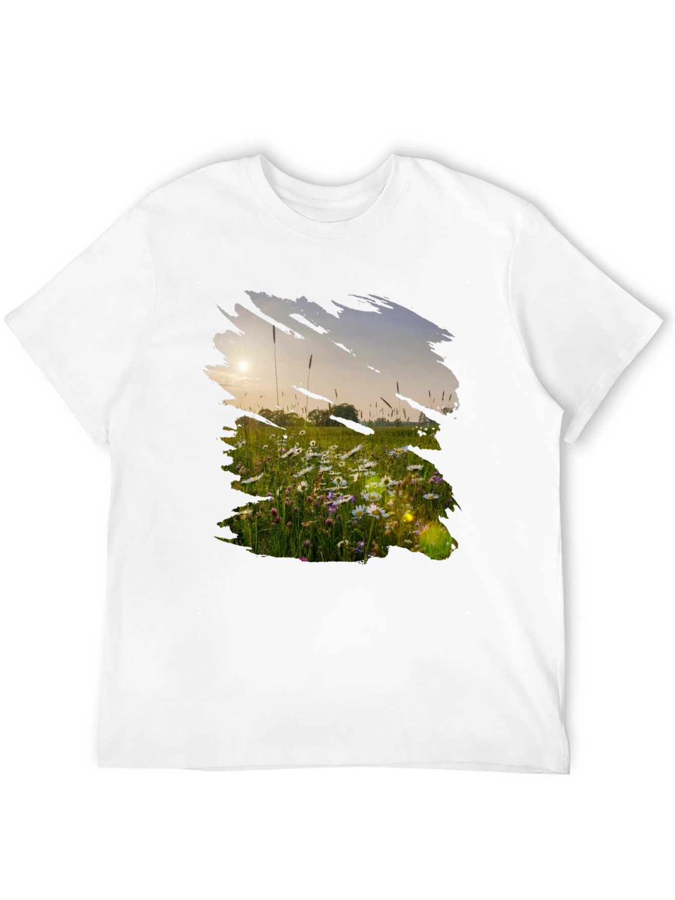 Field of Daisies Black Graphic Tee
