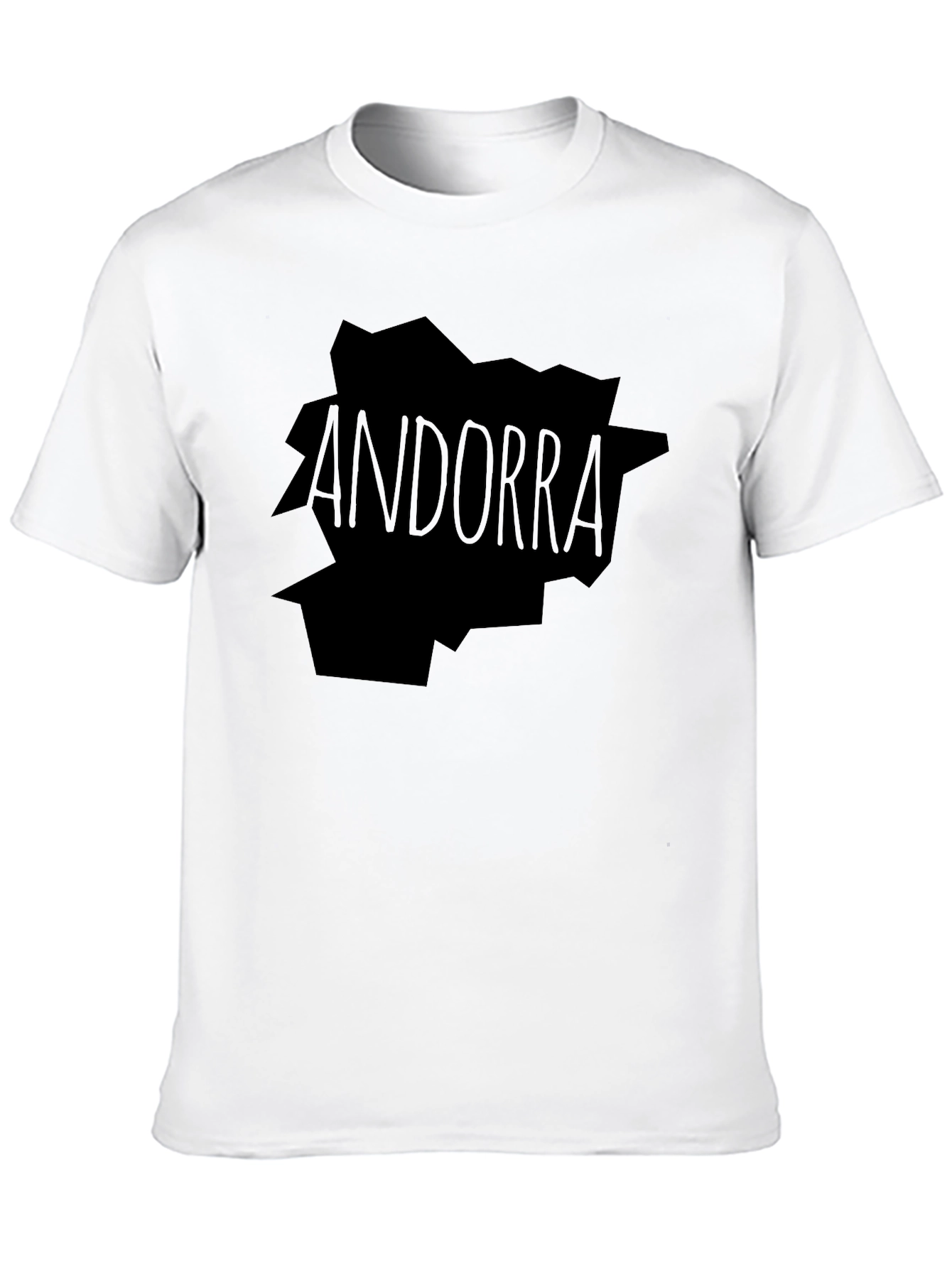 Andorra Map T-Shirt - Black Graphic Tee
