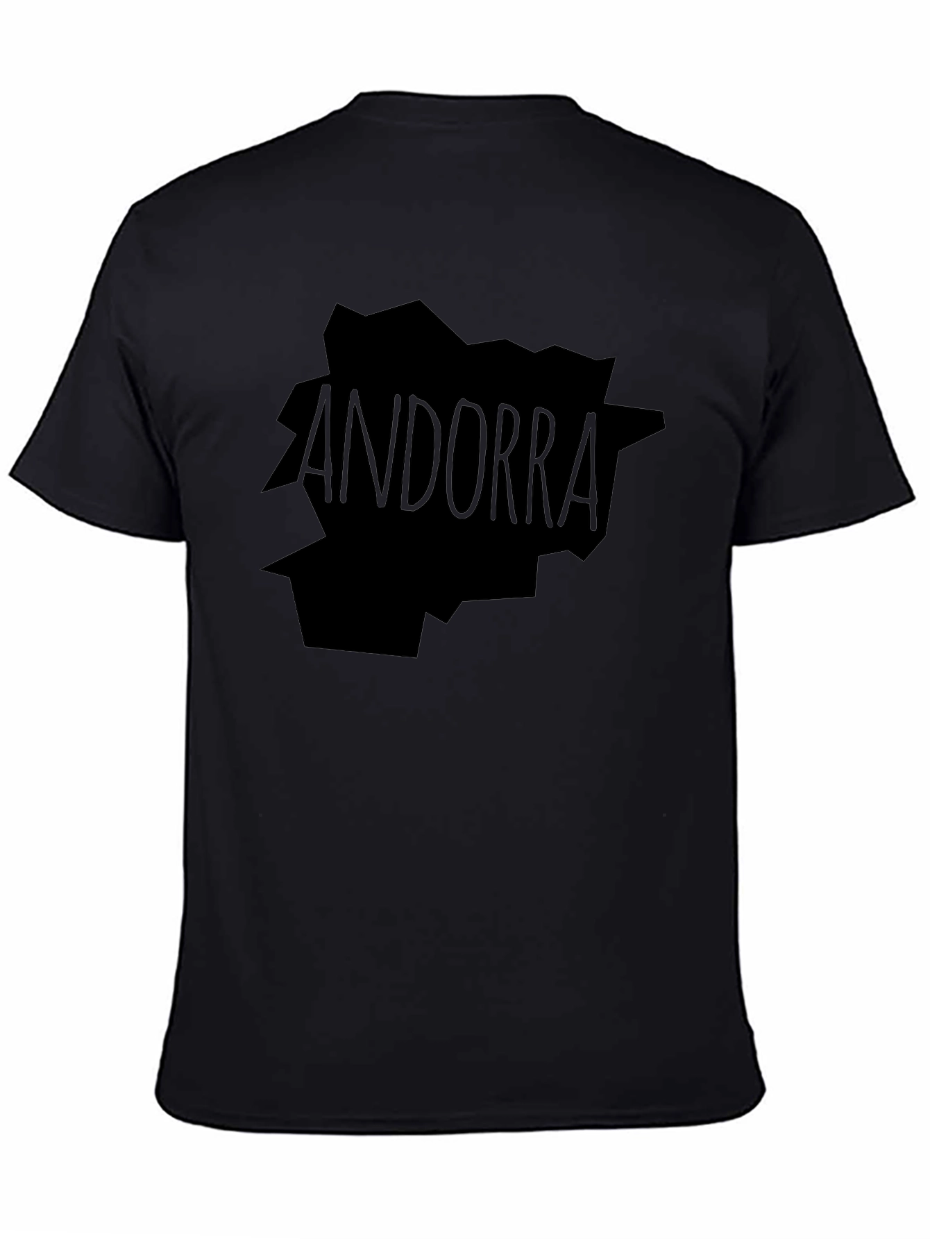 Andorra Map T-Shirt - Black Graphic Tee