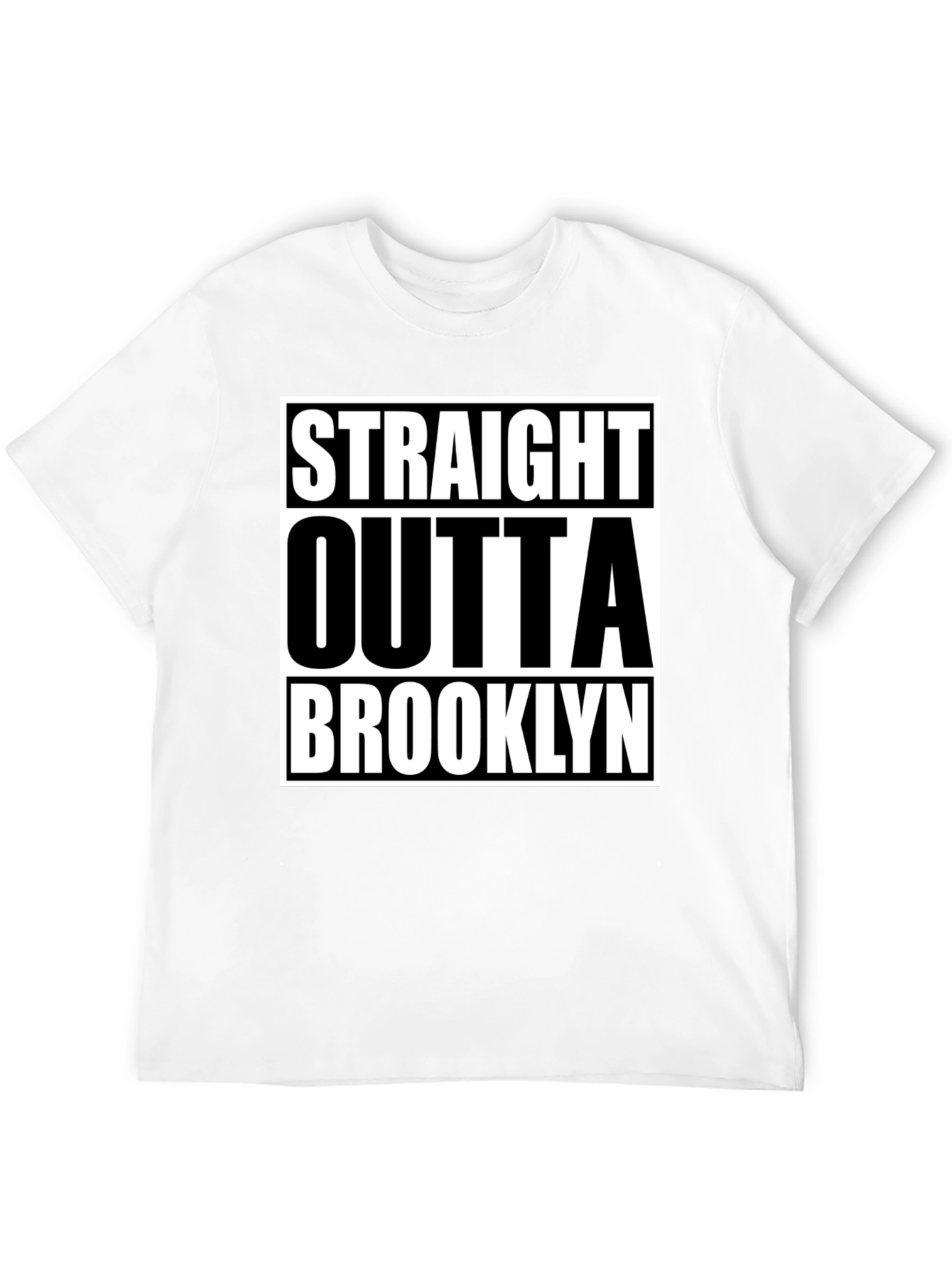 Straight Outta Brooklyn Graphic Tee - Classic Black T-Shirt