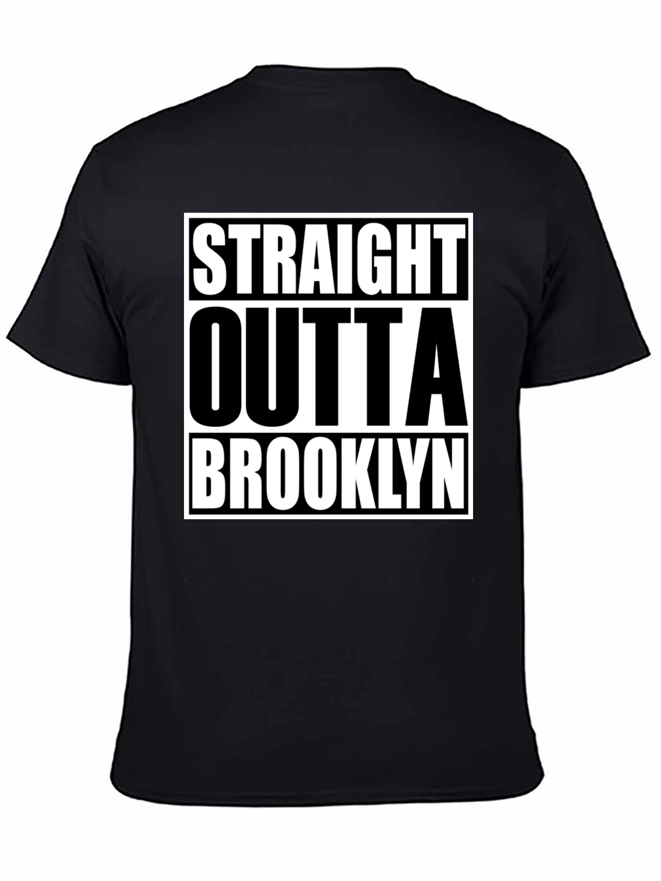 Straight Outta Brooklyn Graphic Tee - Classic Black T-Shirt