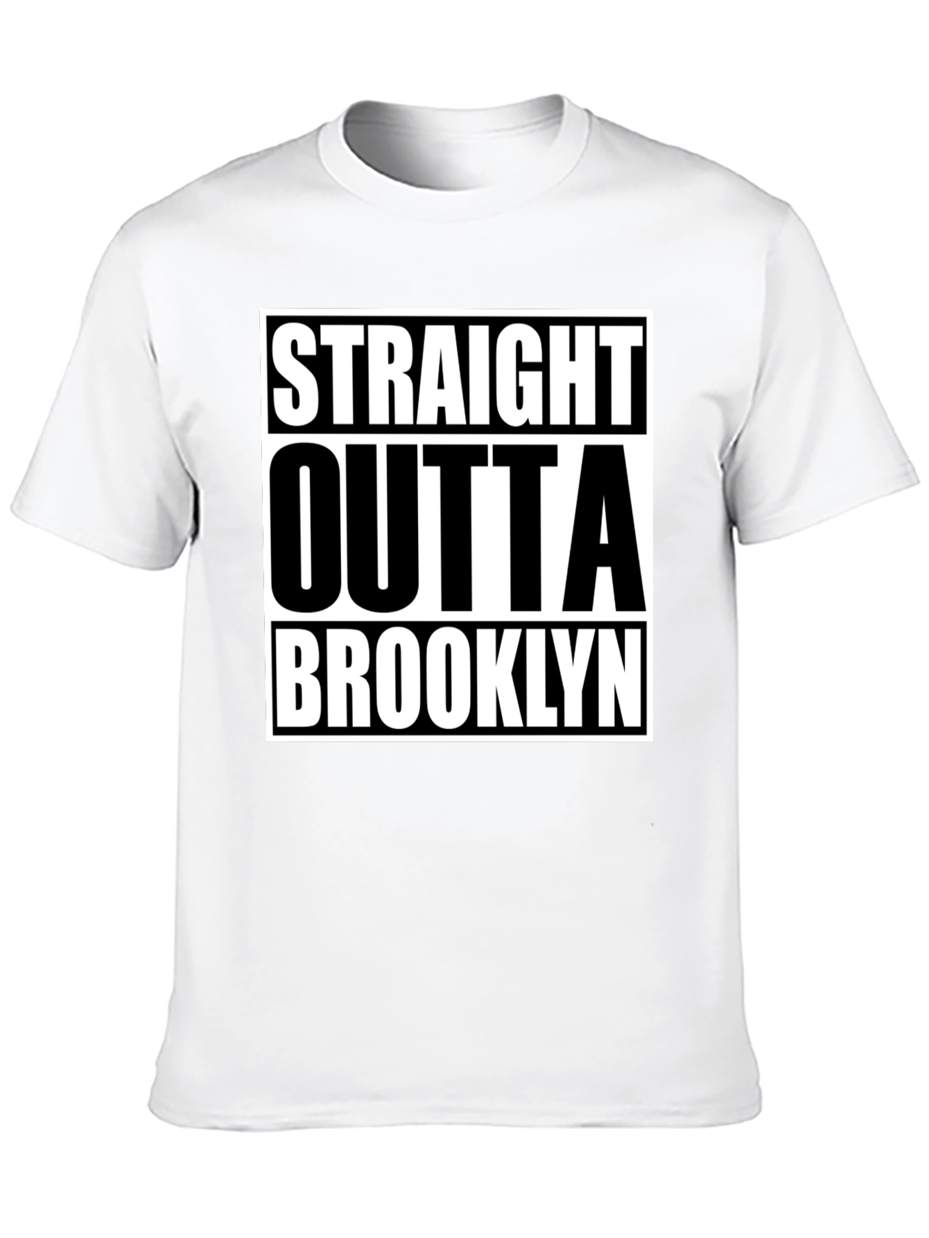 Straight Outta Brooklyn Graphic Tee - Classic Black T-Shirt