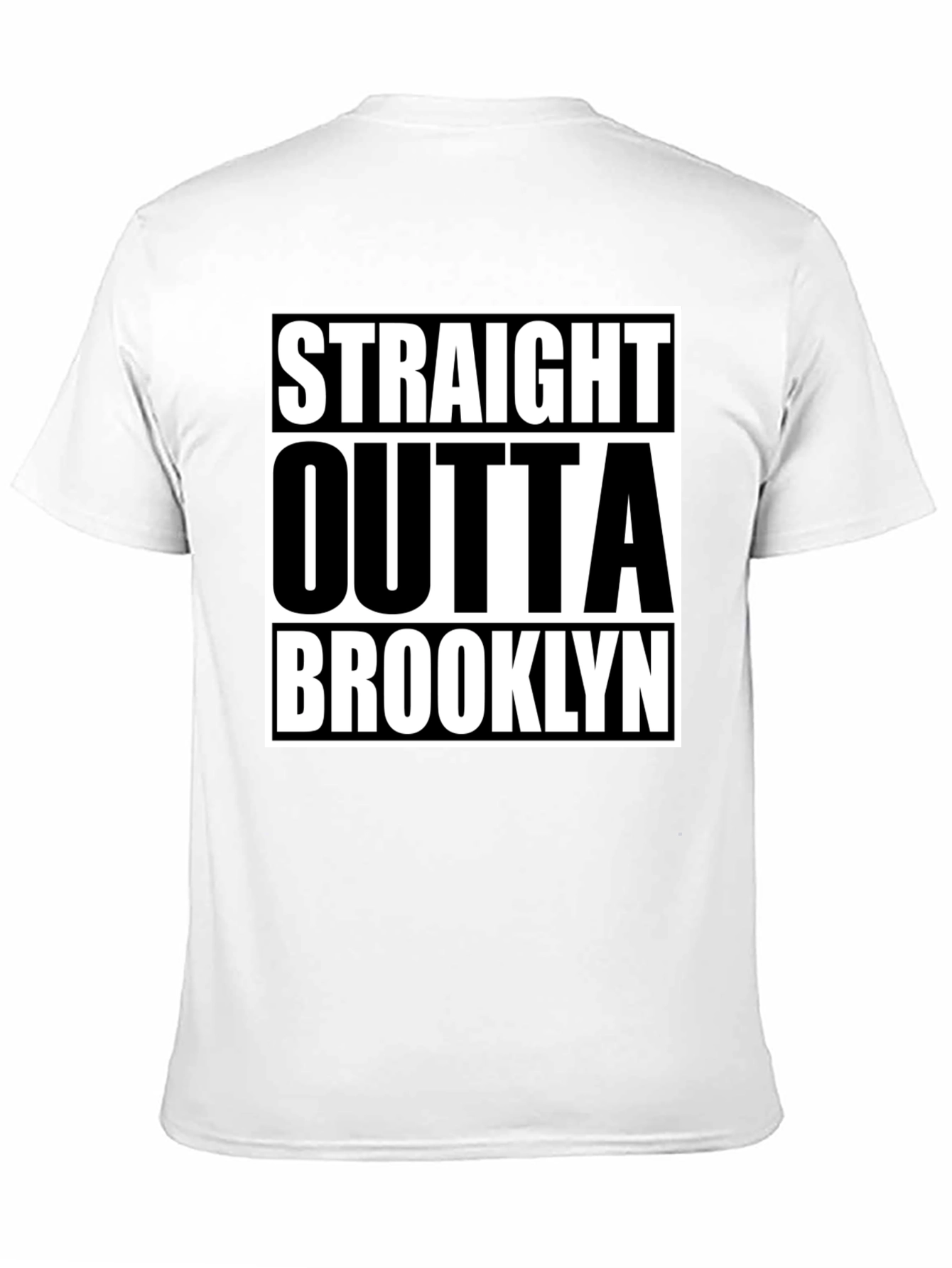 Straight Outta Brooklyn Graphic Tee - Classic Black T-Shirt
