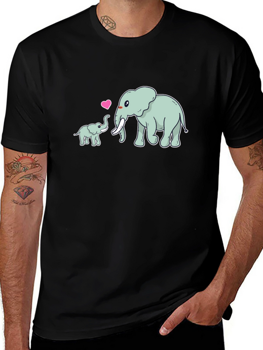Elephant Love Black T-Shirt