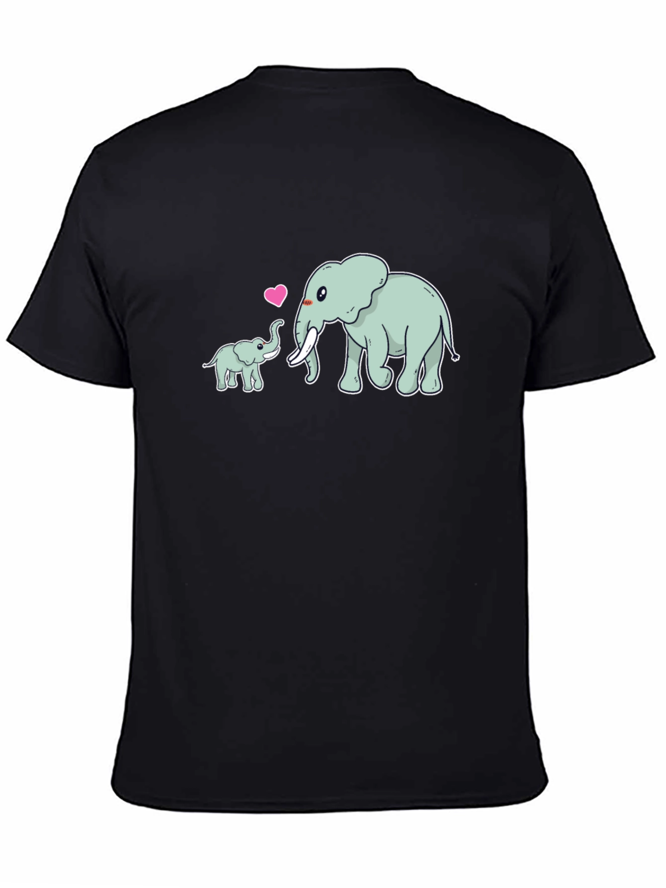 Elephant Love Black T-Shirt