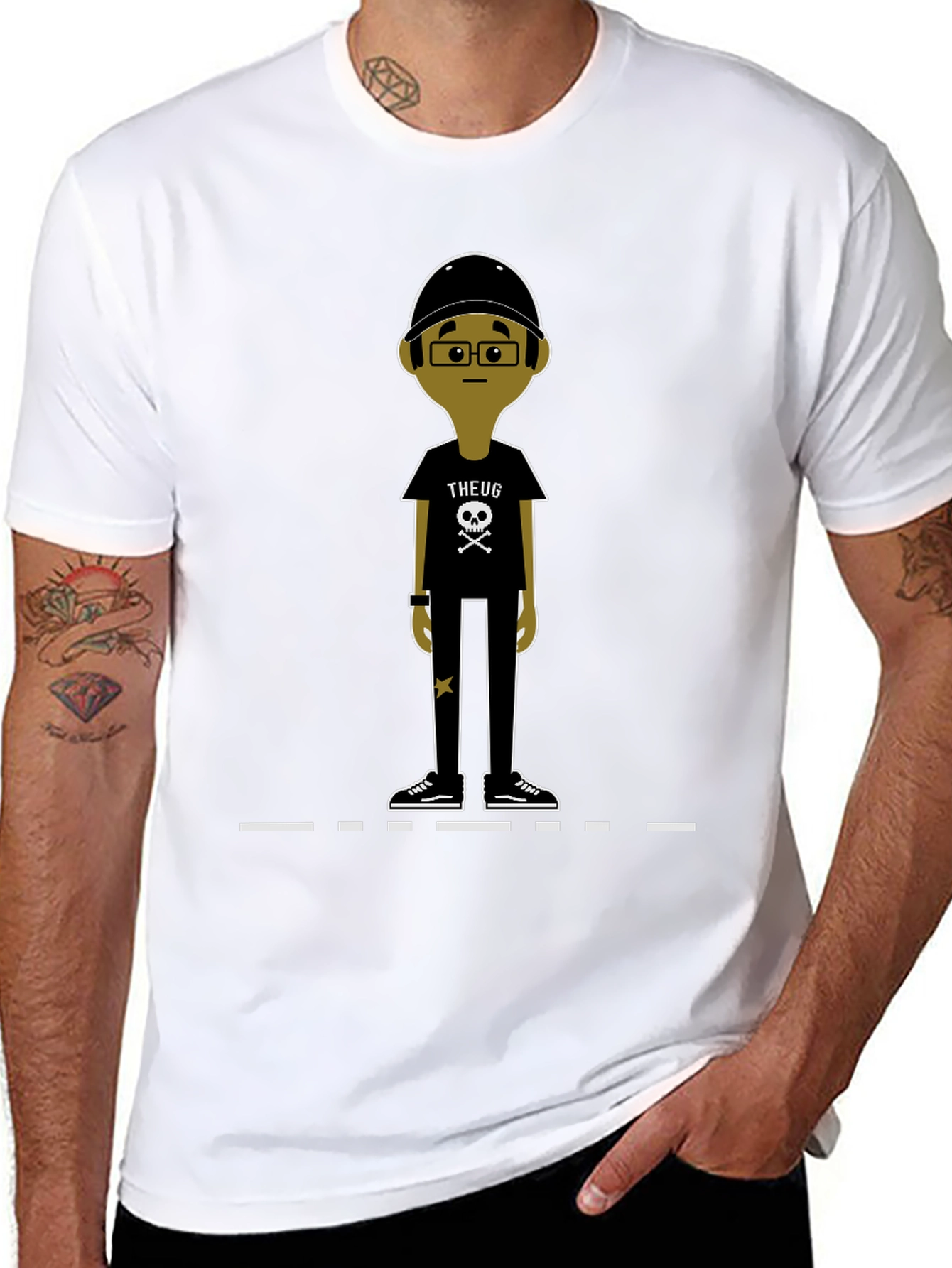 THEUG Character Graphic Tee - Cool Streetwear Style