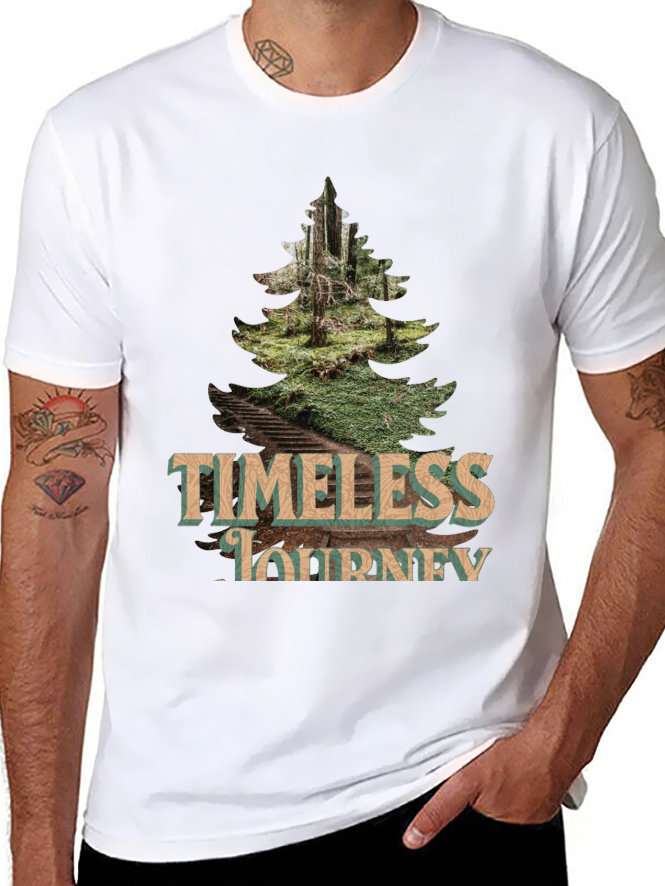 Timeless Journey Graphic Tee - Nature Inspired