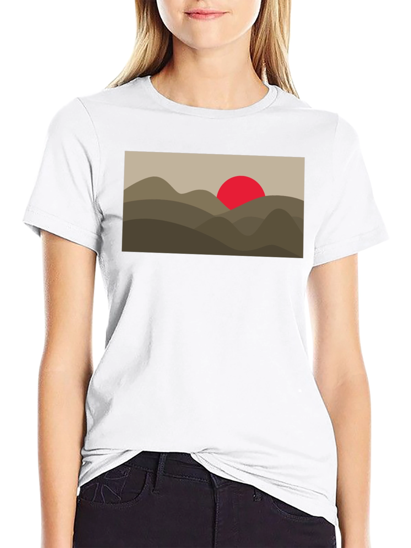 Sunrise Mountain Graphic Tee - Black
