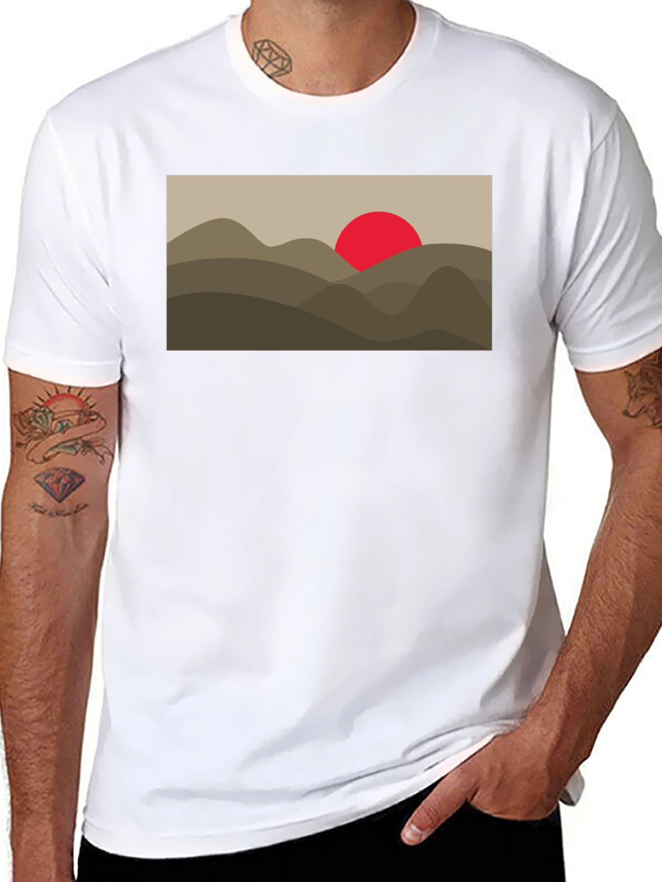 Sunrise Mountain Graphic Tee - Black