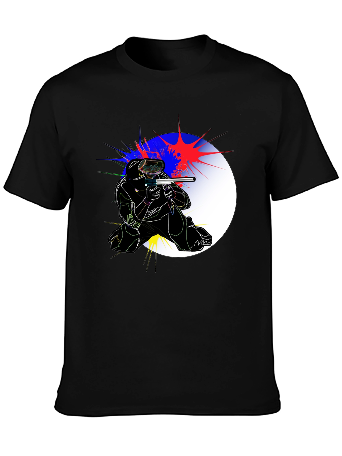 Paintball Player Graphic Tee - Action Ready!