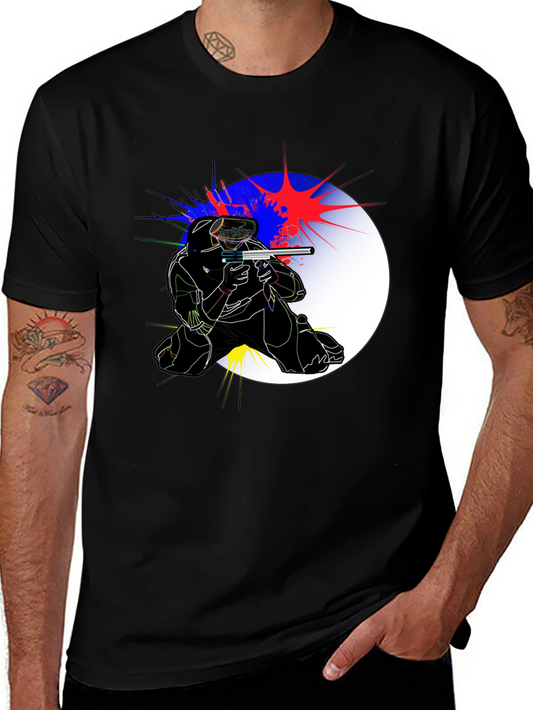 Paintball Player Graphic Tee - Action Ready!