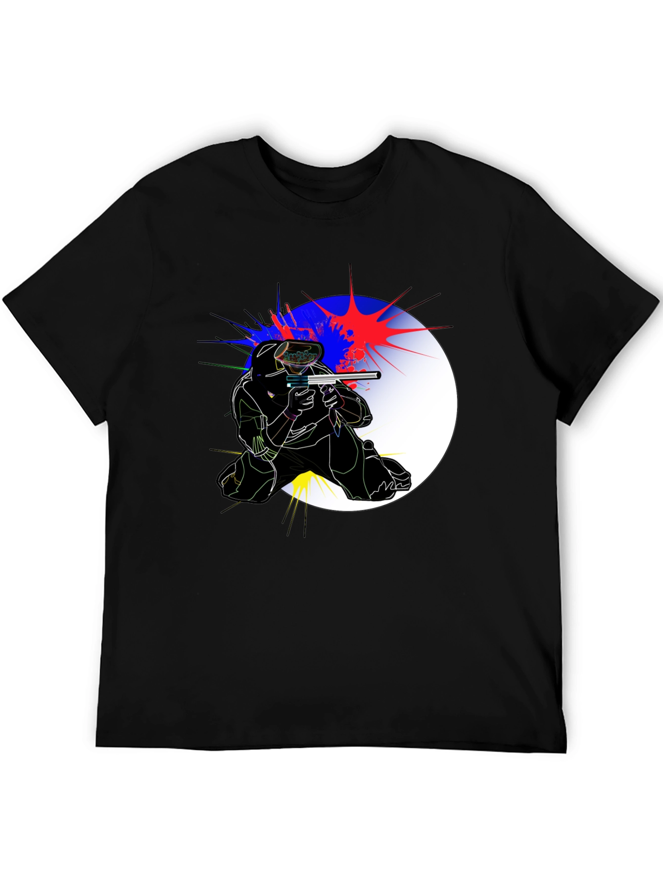 Paintball Player Graphic Tee - Action Ready!