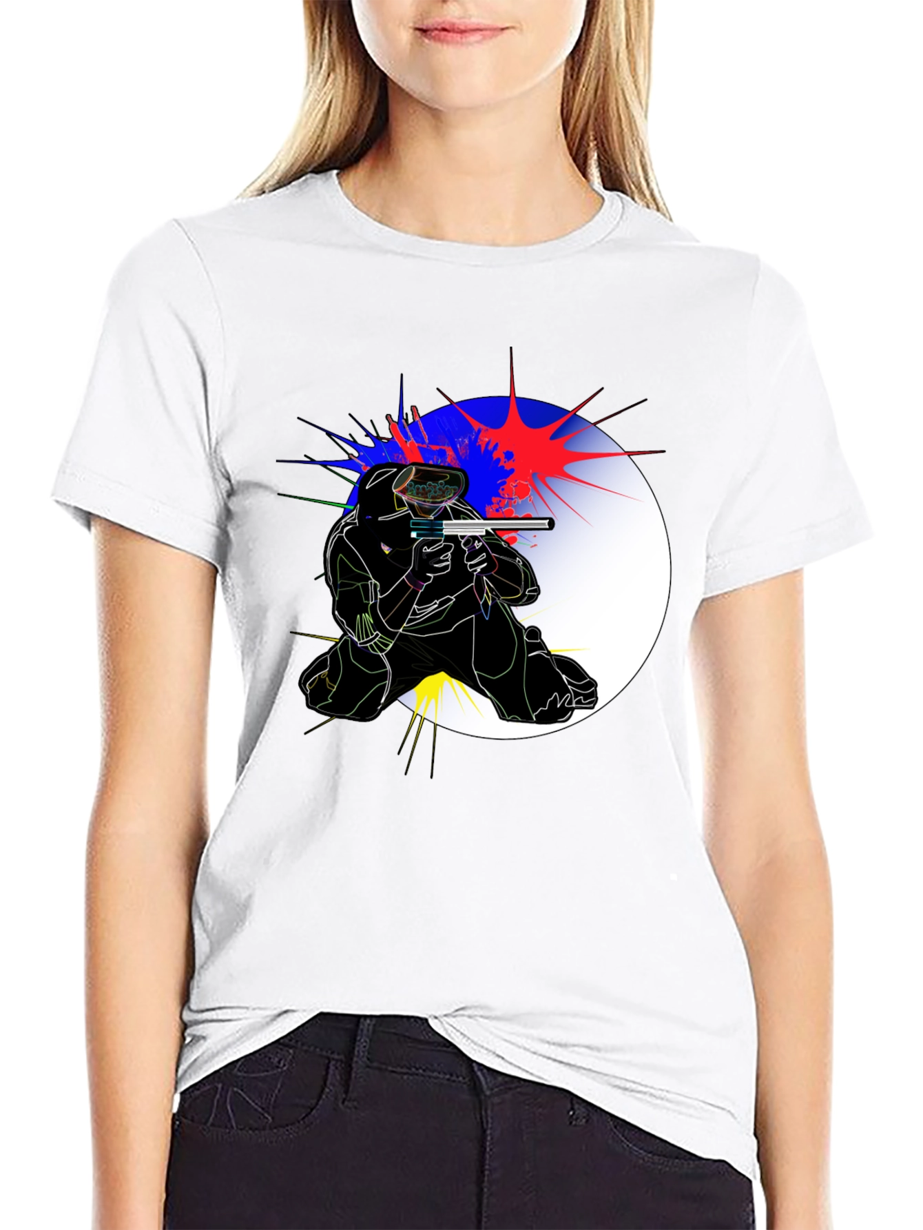 Paintball Player Graphic Tee - Action Ready!