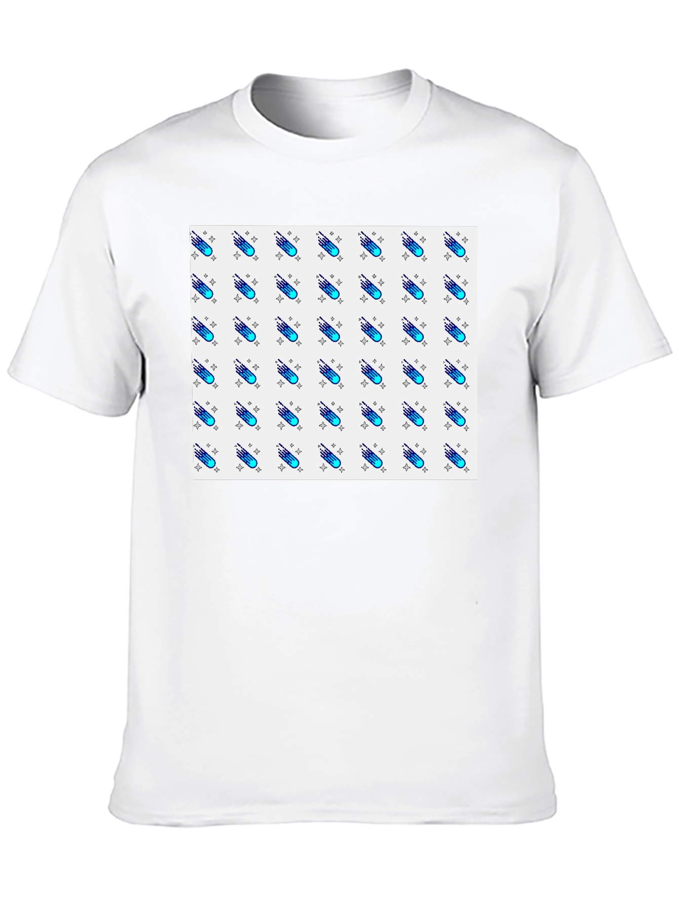 Cool Comet Pattern Black T-Shirt