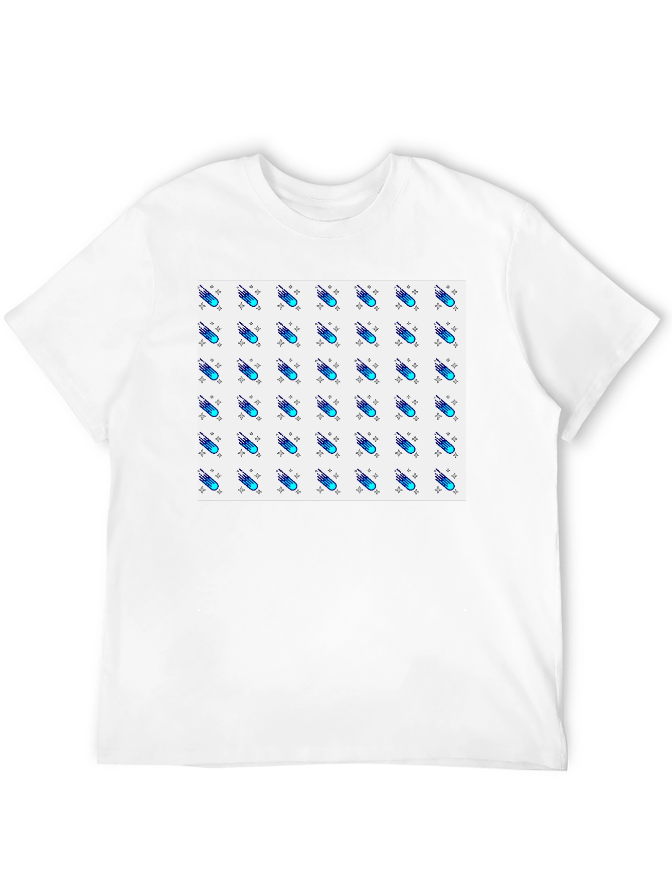 Cool Comet Pattern Black T-Shirt