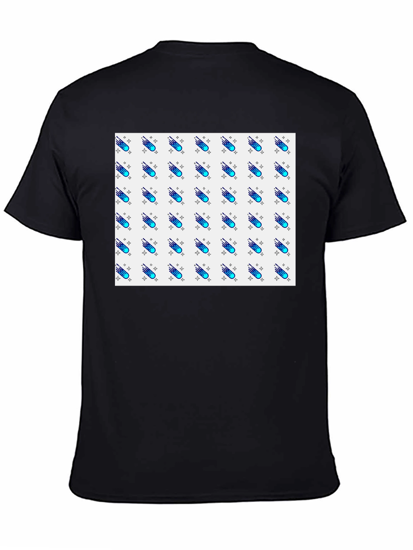 Cool Comet Pattern Black T-Shirt