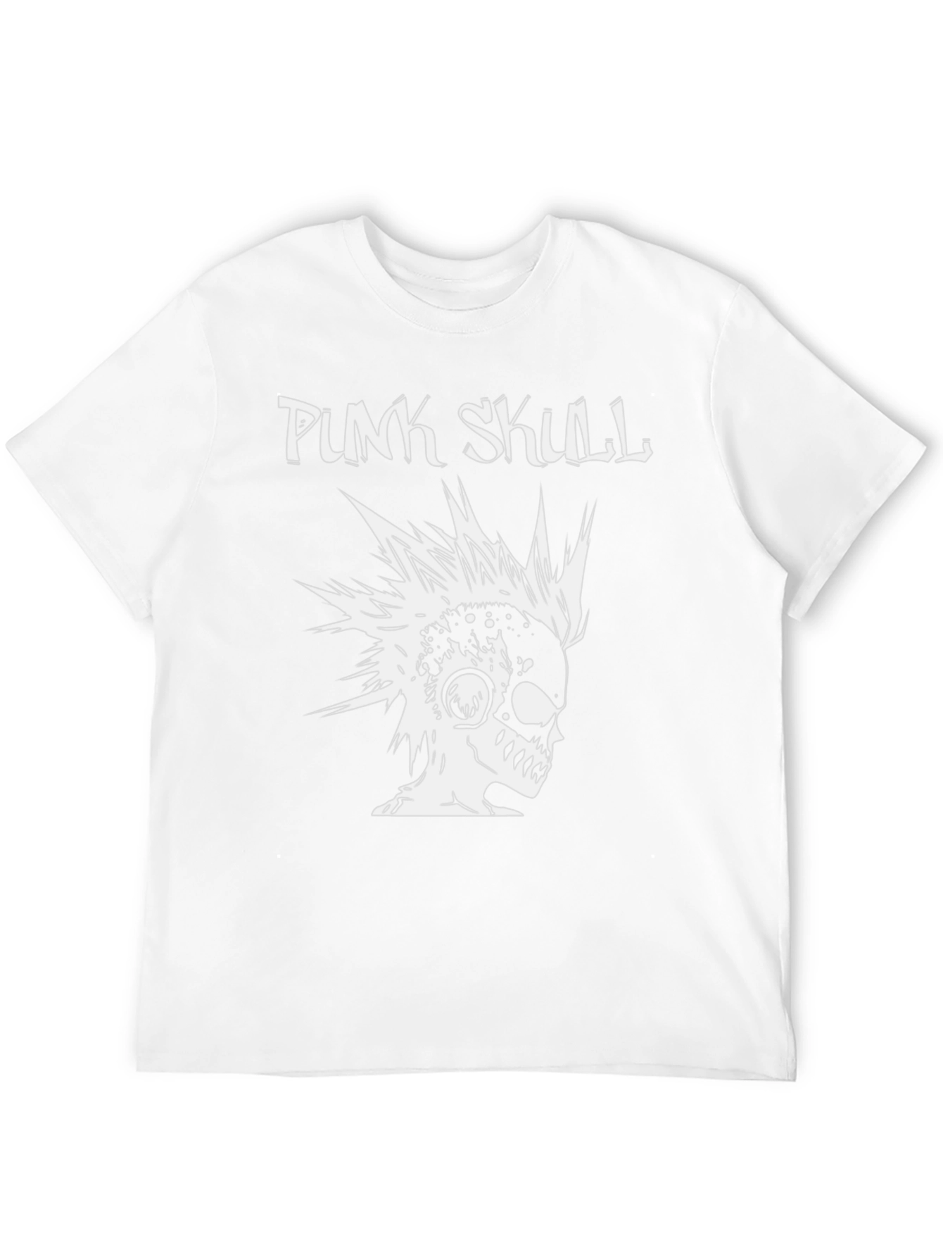 Punk Skull Graphic T-Shirt - Black Cotton Tee