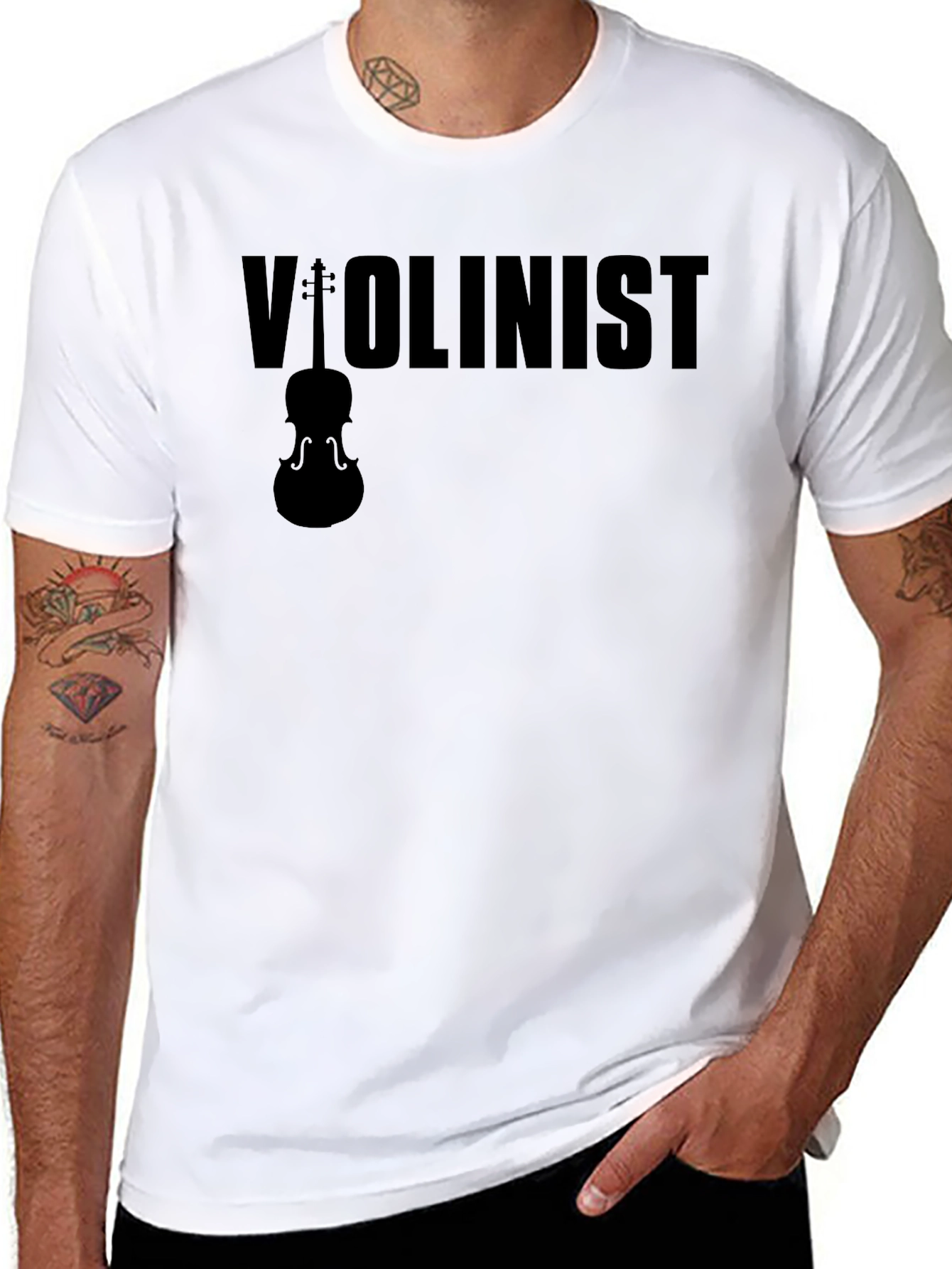 Violinist Graphic Tee - Music Lover T-Shirt