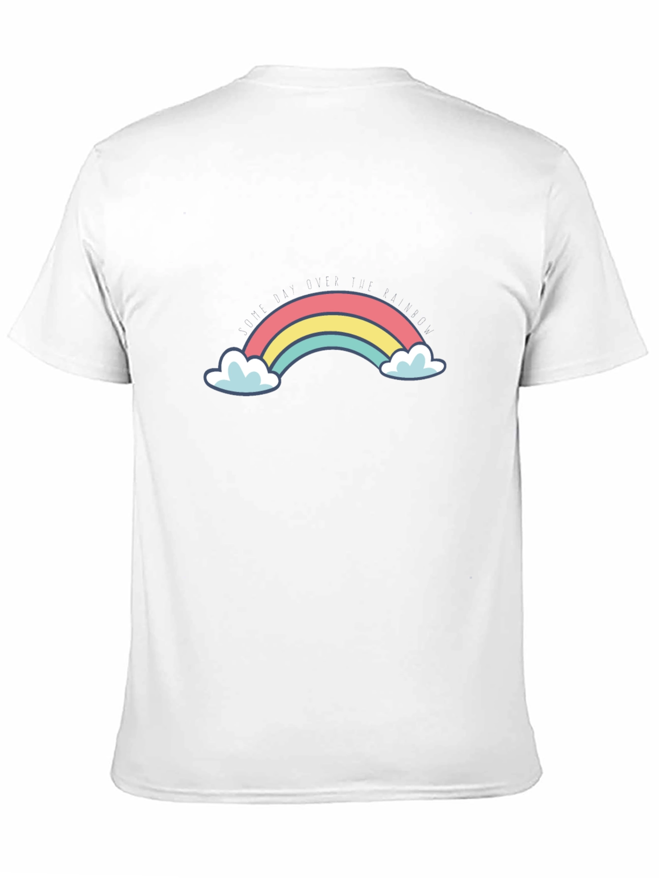 Rainbow Graphic Print Mens Black T-Shirt