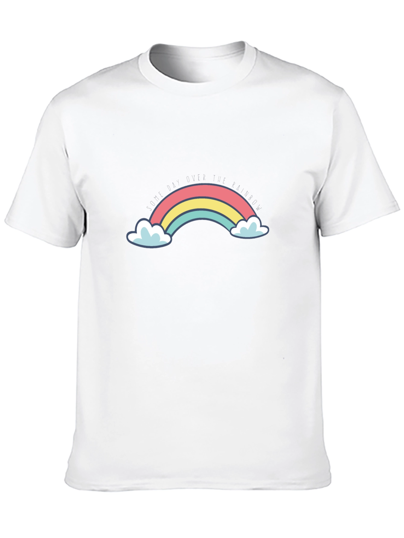 Rainbow Graphic Print Mens Black T-Shirt