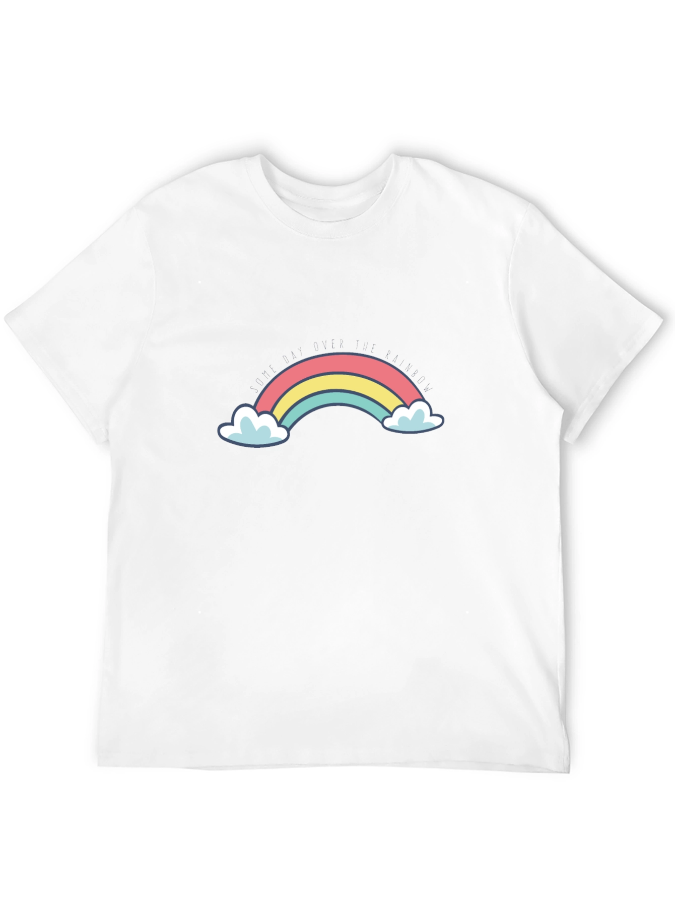 Rainbow Graphic Print Mens Black T-Shirt