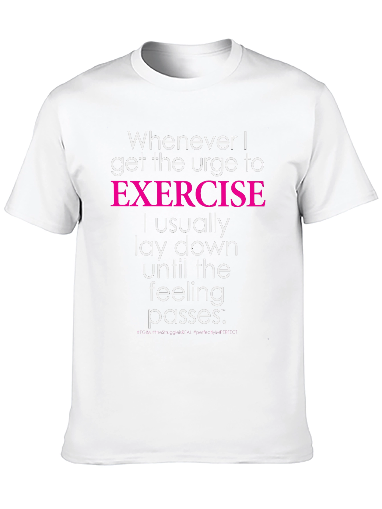 Funny Exercise T-Shirt - Lay Down Until Feeling Passes
