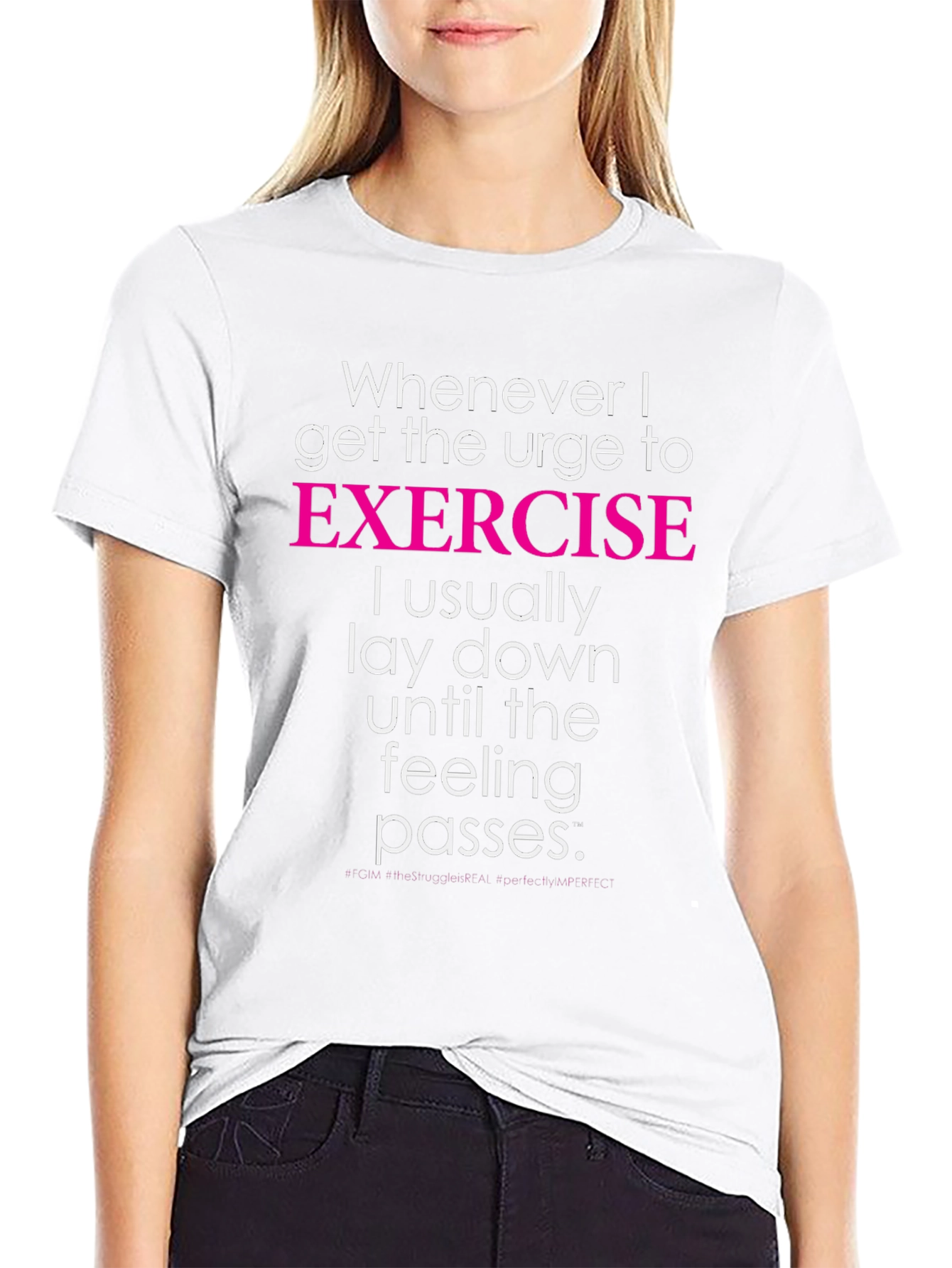 Funny Exercise T-Shirt - Lay Down Until Feeling Passes