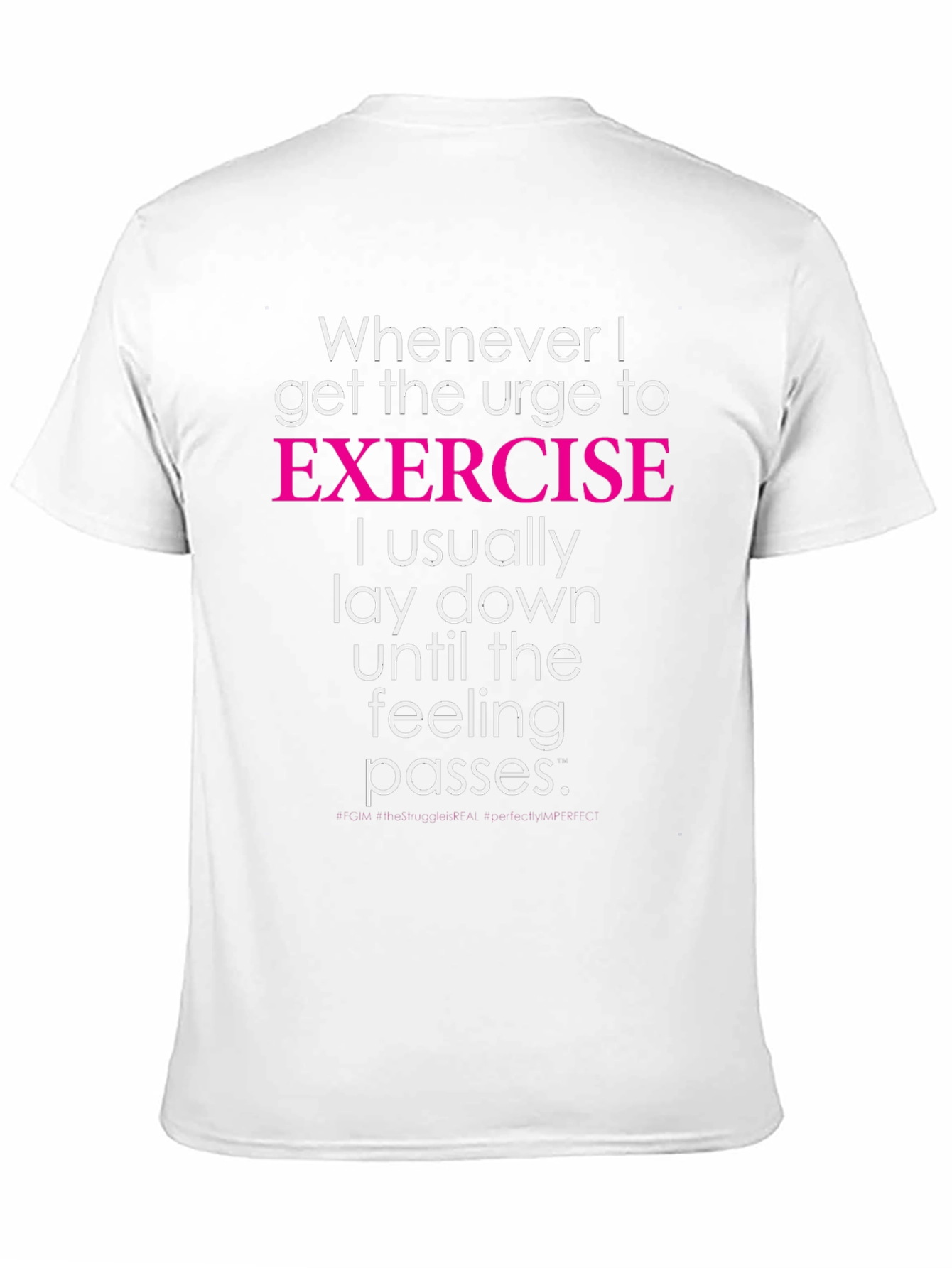 Funny Exercise T-Shirt - Lay Down Until Feeling Passes