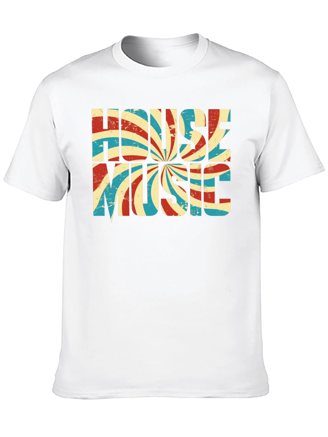 Retro House Music Graphic Tee - Black